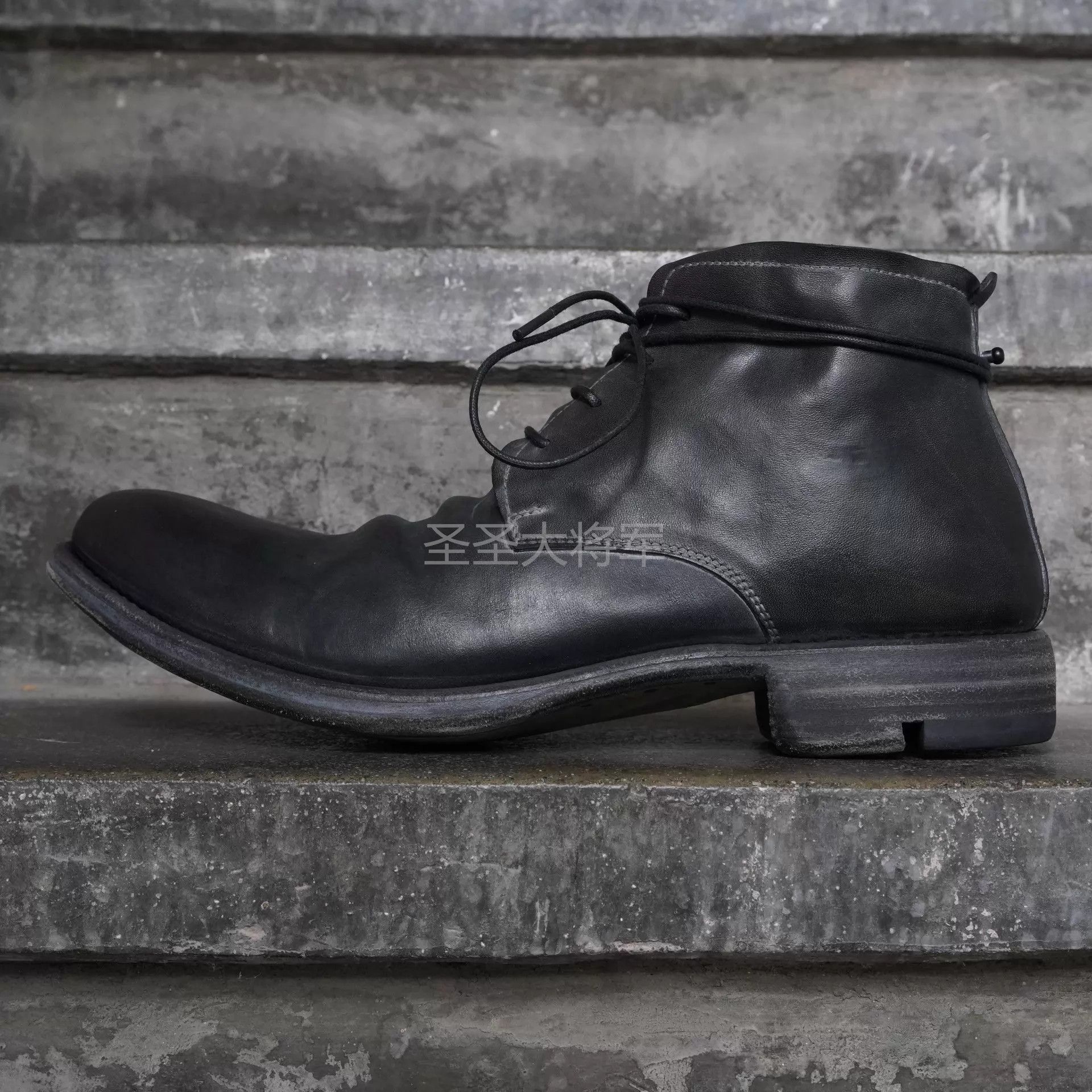 Layer-0 Layer 0 4H Cap Toe Blk Horsebutt Leather Derby 44 Size US 9 / EU 42 - 3 Thumbnail