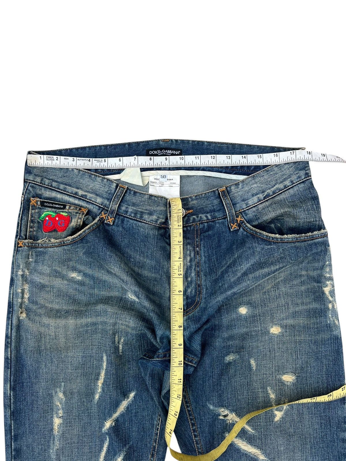 Dolce & Gabbana Vintage 00s Dolce & Gabbana Dirty Mud Distressed Denim Jeans Size US 34 / EU 50 - 2 Thumbnail