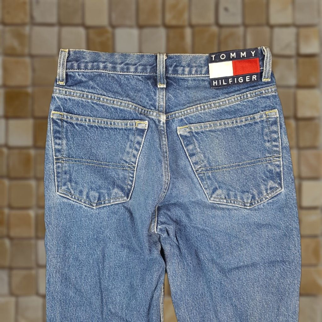 Tommy Hilfiger VINTAGE Tommy Hilfiger Women's Jeans Size 2 Y2K 2000s Denim Blue Retro Casual Straight Pants Size 26" / US 2 / IT 38 - 1 Thumbnail
