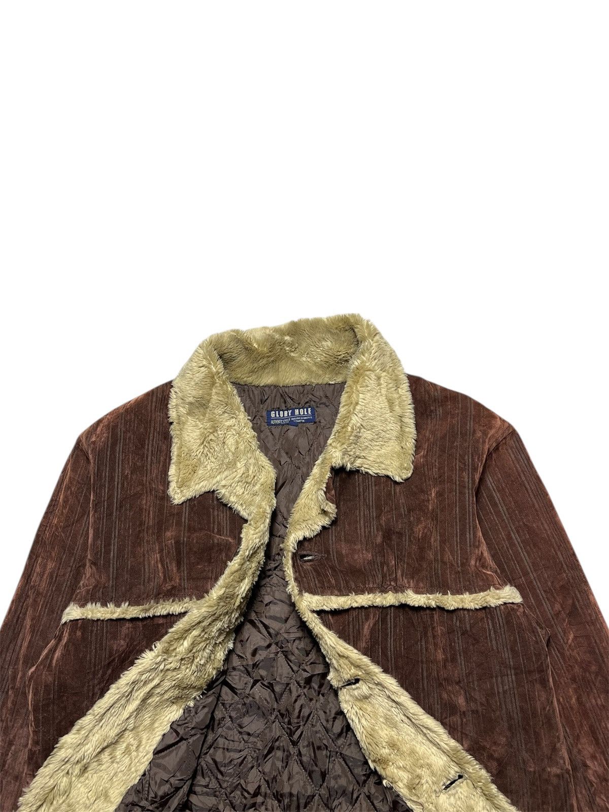 Japanese Brand Japanese Stripe Fur Grunge Punk Glory Hole Style Jacket Size US XL / EU 56 / 4 - 2 Thumbnail