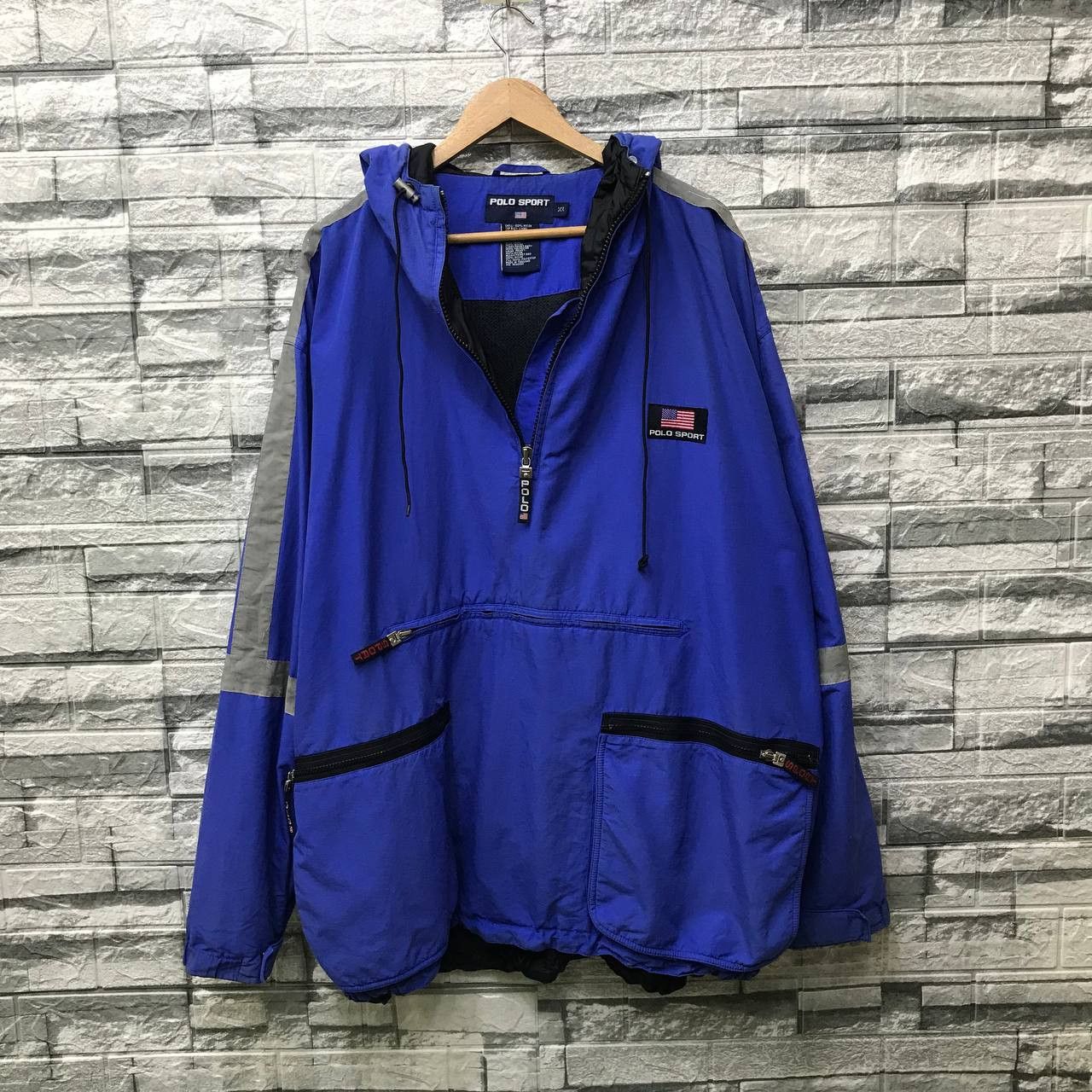 Polo Ralph Lauren Vintage 90s Polo Sport Ralph Lauren USA Flag Anorak BAGGY XL Size US XL / EU 56 / 4 - 15 Thumbnail
