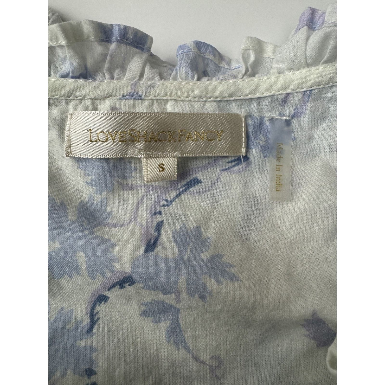 LoveShackFancy LoveShackFancy Blue & White Toile Dress Romantic Small Size S / US 4 / IT 40 - 6 Thumbnail