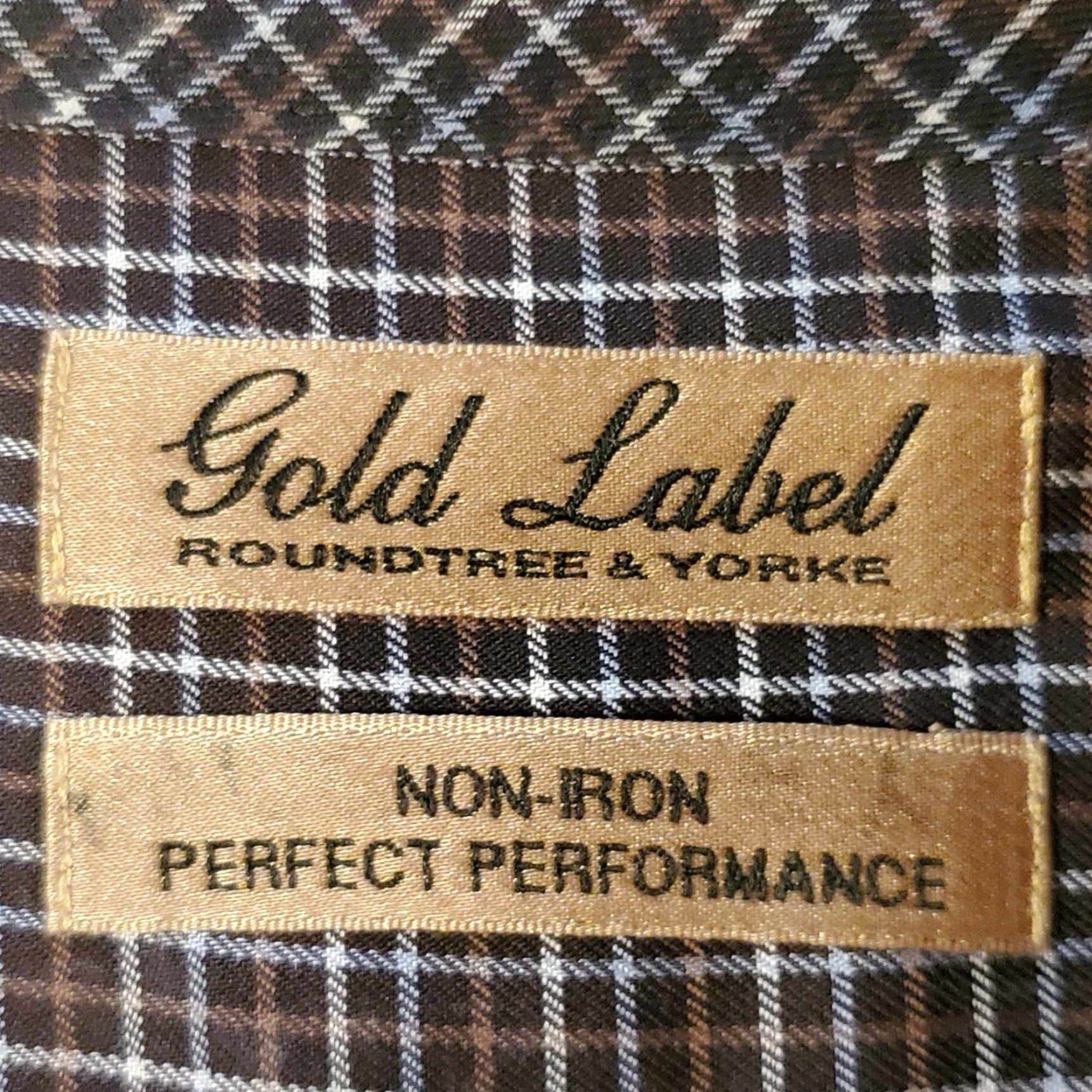 Roundtree & Yorke VINTAGE Roundtree Yorke Gold Label Shirt Mens XL Plaid Non-Iron Size US XL / EU 56 / 4 - 2 Thumbnail