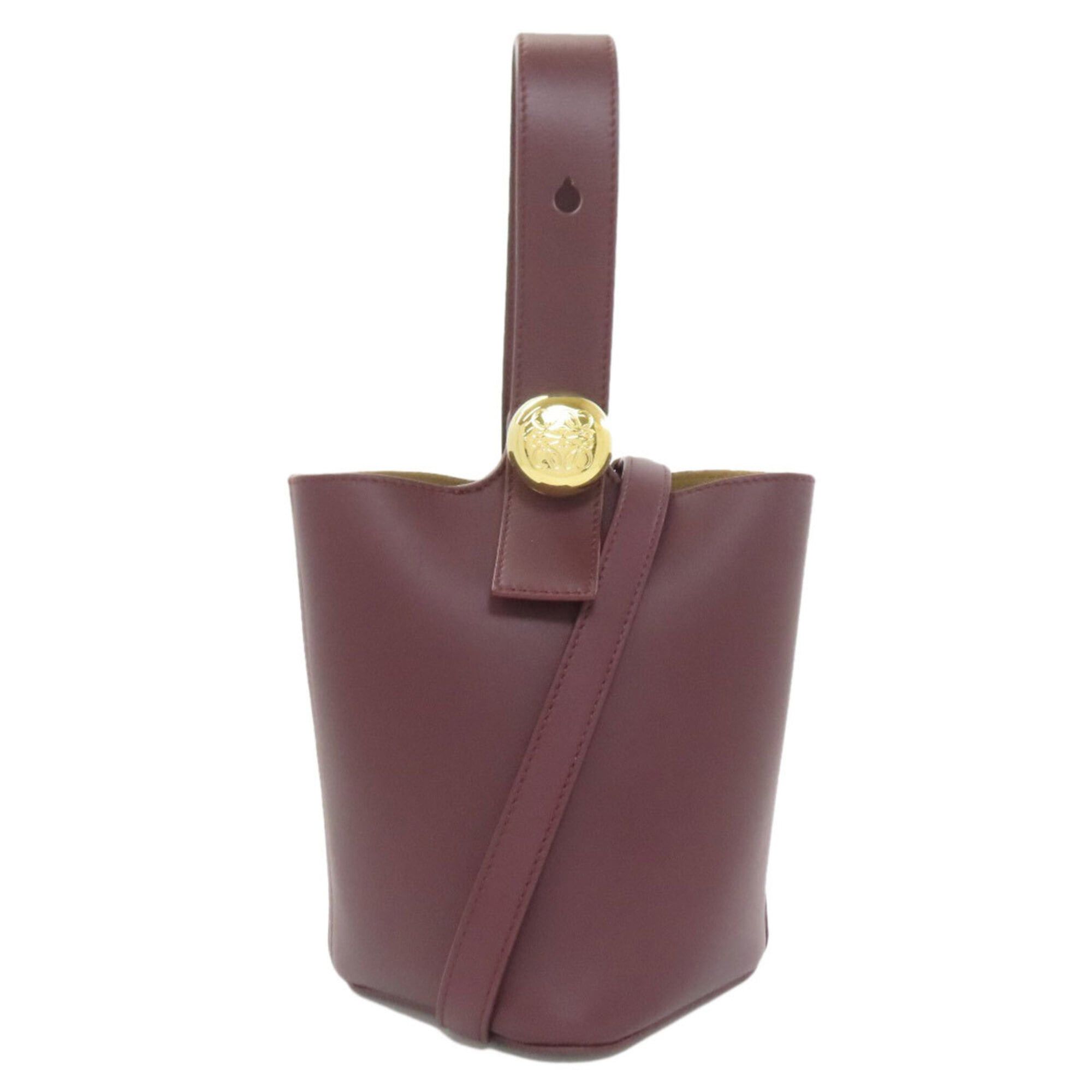 Loewe Loewe Pebble Bucket Bag Mini 2-Way Handbag Calfskin Women's LOEWE Size ONE SIZE - 1 Thumbnail