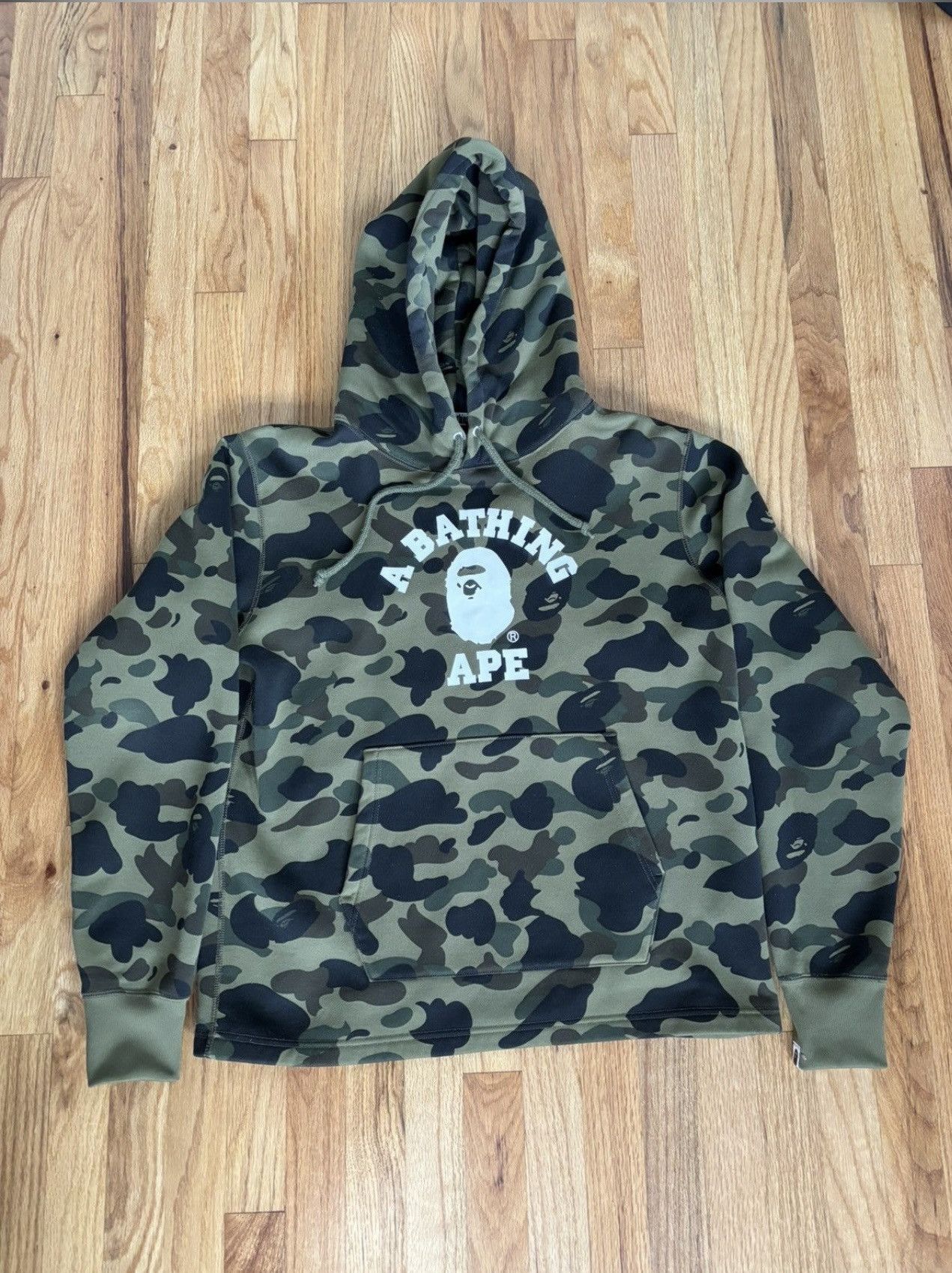 Bape 1st Camo College Wide Pullover Hoodie Size US L / EU 52-54 / 3 - 1 Thumbnail