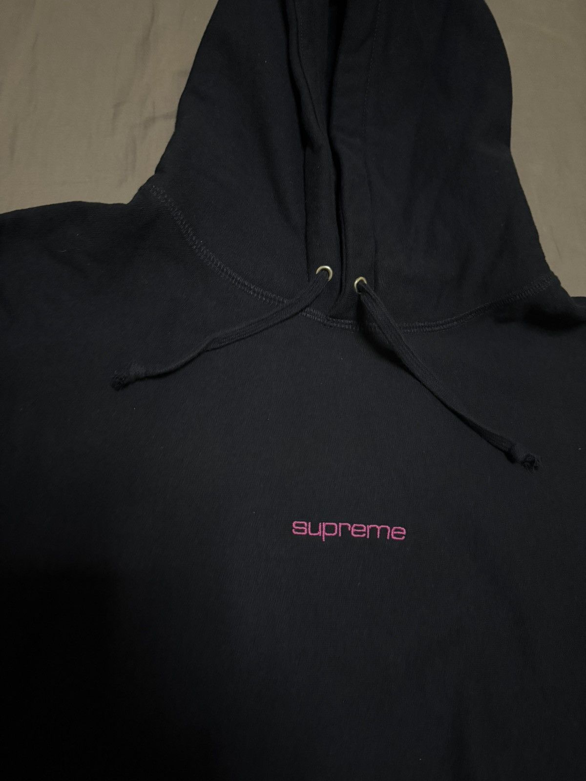 Supreme Supreme trademark hooded sweatershirt navy hoodie Size US L / EU 52-54 / 3 - 3 Thumbnail