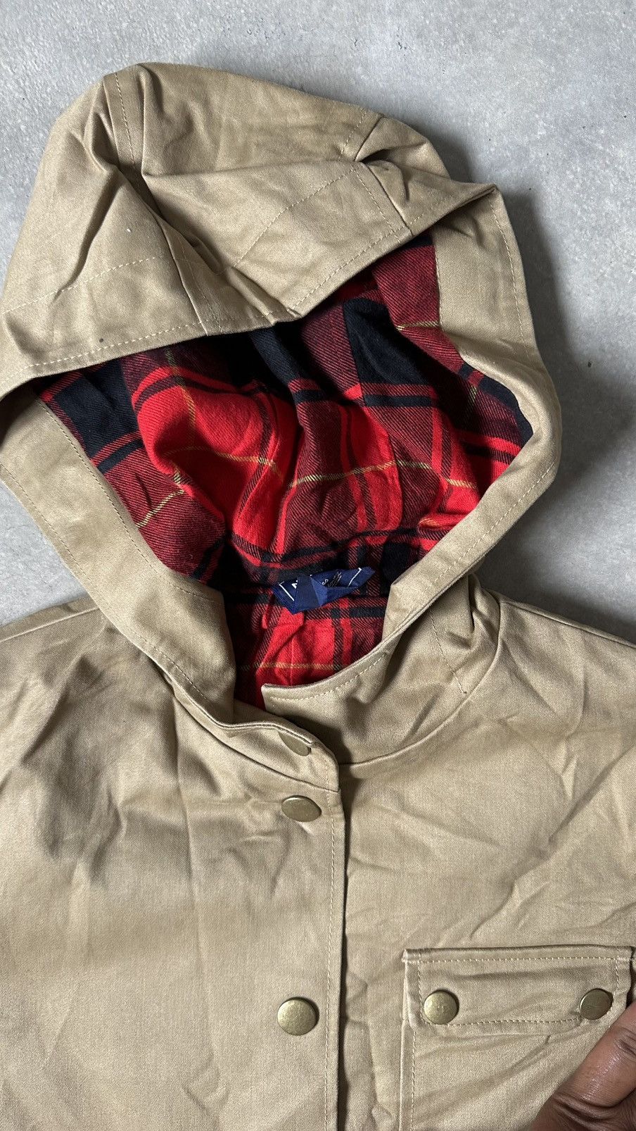 Japanese Brand NIMES BUTTON AND CHECKERED INNER PARKA Size US M / EU 48-50 / 2 - 6 Thumbnail