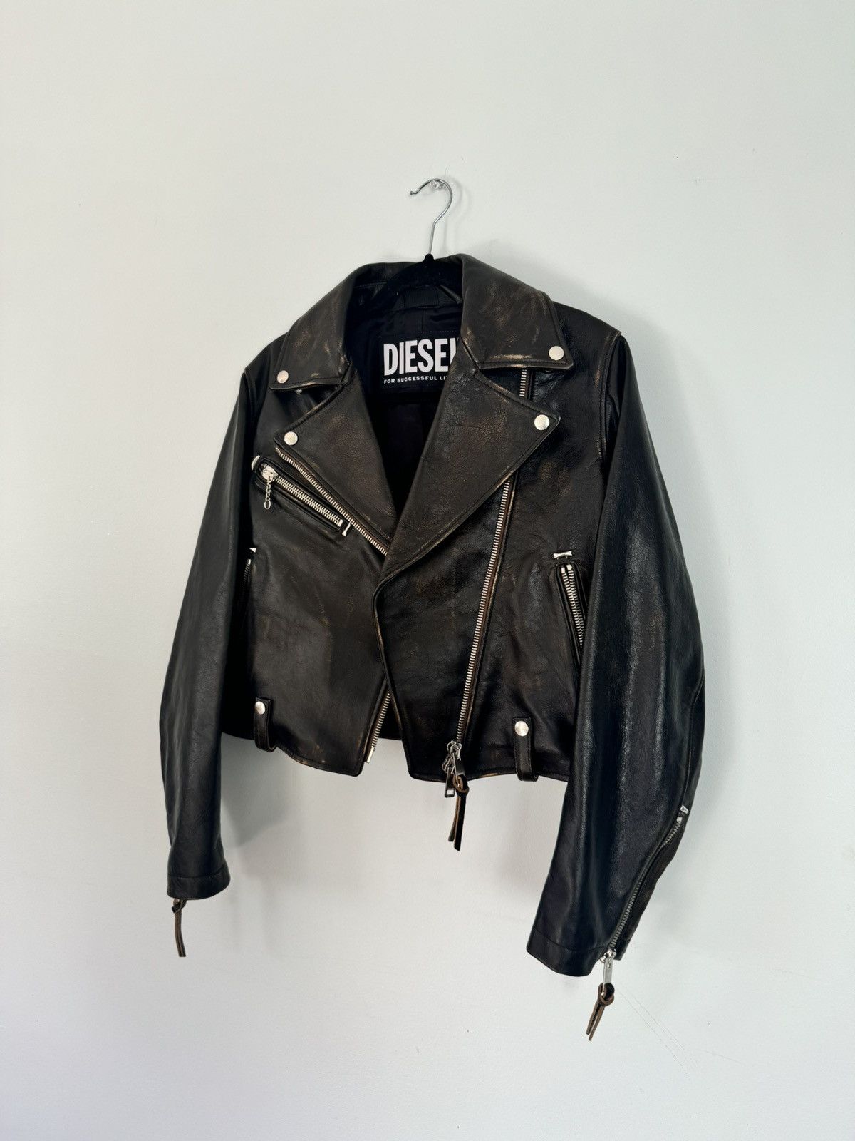 Diesel Diesel Motorcycle L Edmea Leather Jacket Size XS / US 0-2 / IT 36-38 - 2 Thumbnail