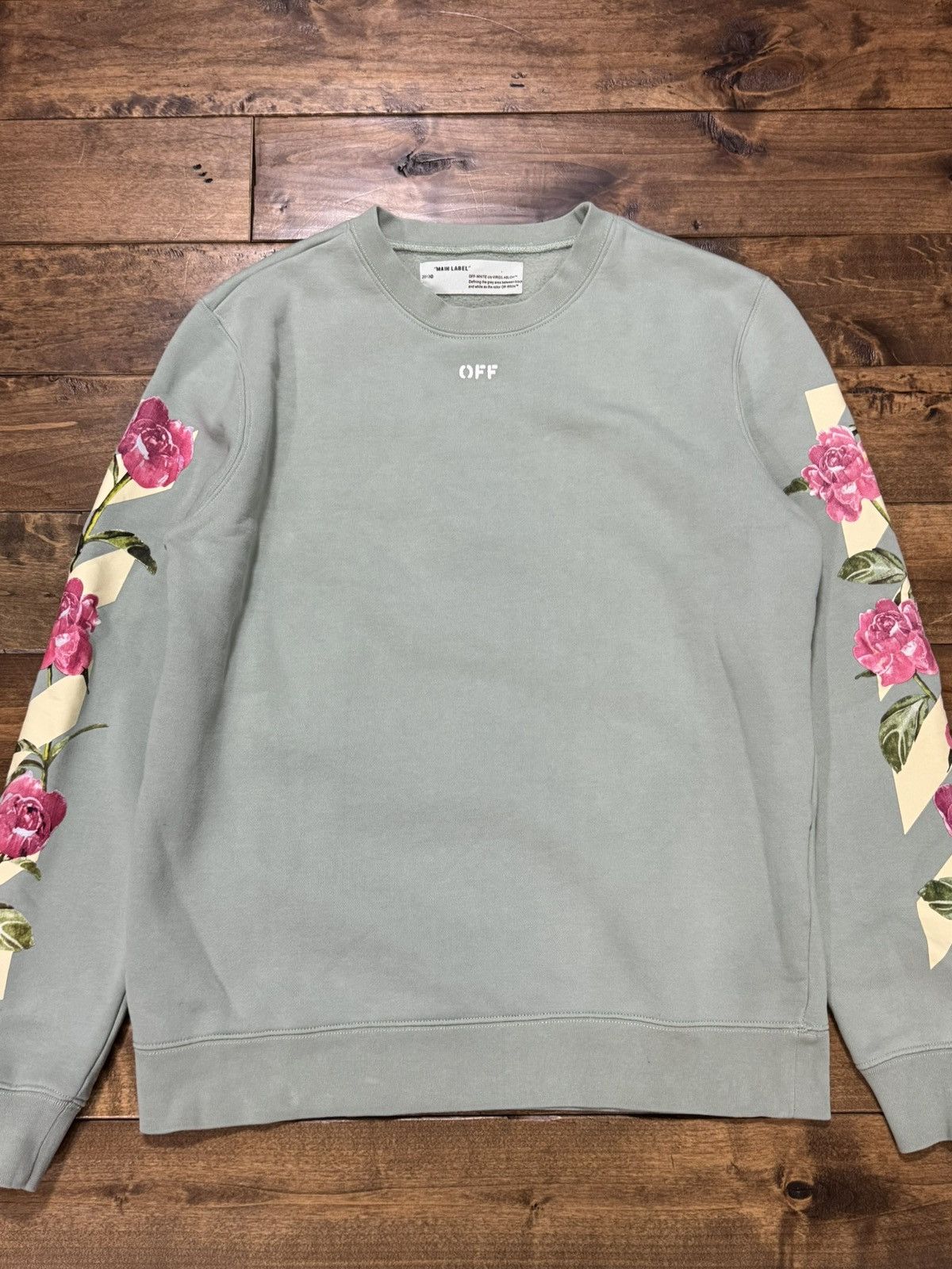 Off-White Off-White main label sweatshirt with floral graphics Size S / US 4 / IT 40 - 4 Thumbnail