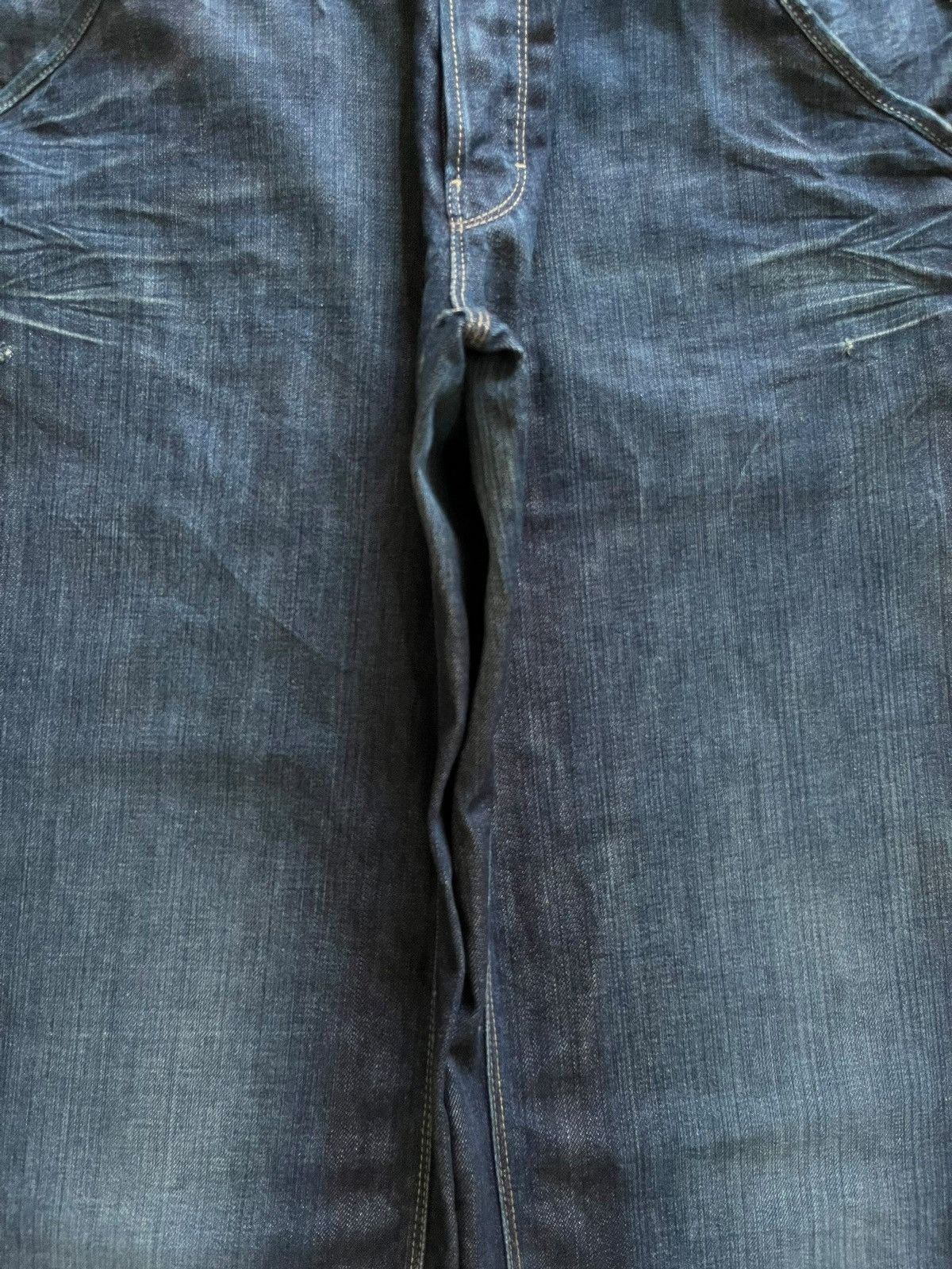 Hugo Vintage Hugo Boss Blue Wash Buckle Back Baggy Jeans Size US 37 - 5 Thumbnail
