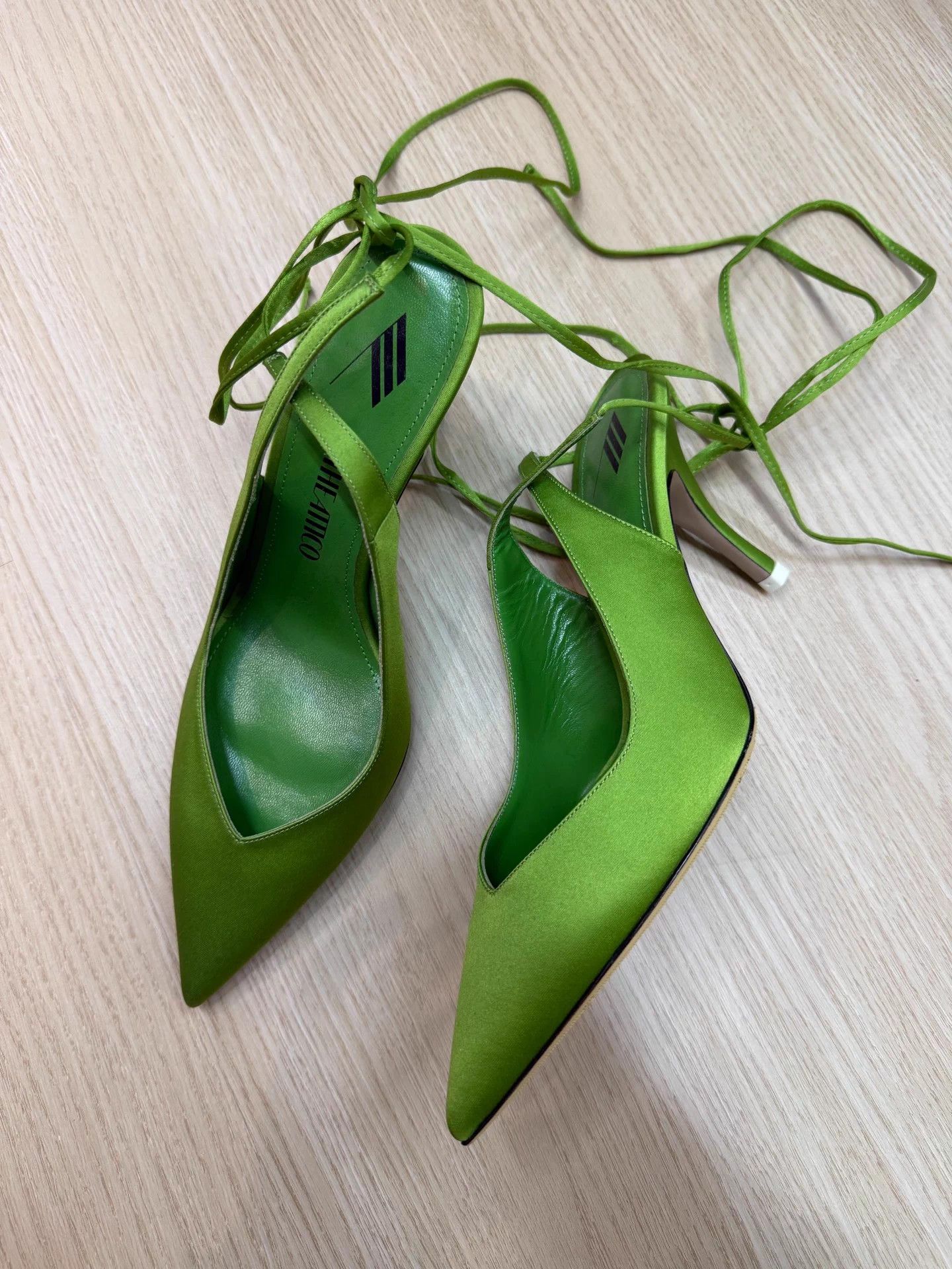 The Attico The Attico Green Lace-Up High Heels Size 38.5 New Size US 8 / IT 38 - 3 Thumbnail