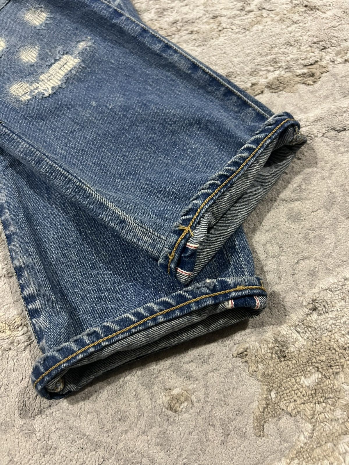 FDMTL Niche 🇯🇵 Made Indigo Selvedge Denim Boro Patchwork Thrashed Size US 28 / EU 44 - 5 Thumbnail