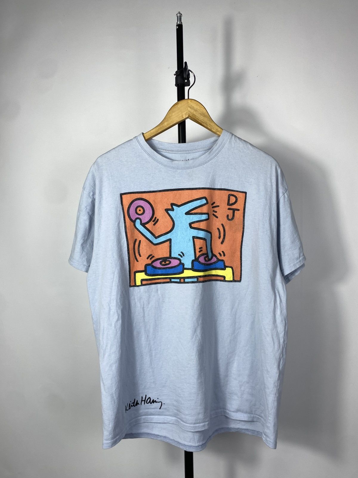 Keith Haring × Vintage 00s BIG Logo Art Keith Haring Y2K t-shirt Size US M / EU 48-50 / 2 - 1 Thumbnail