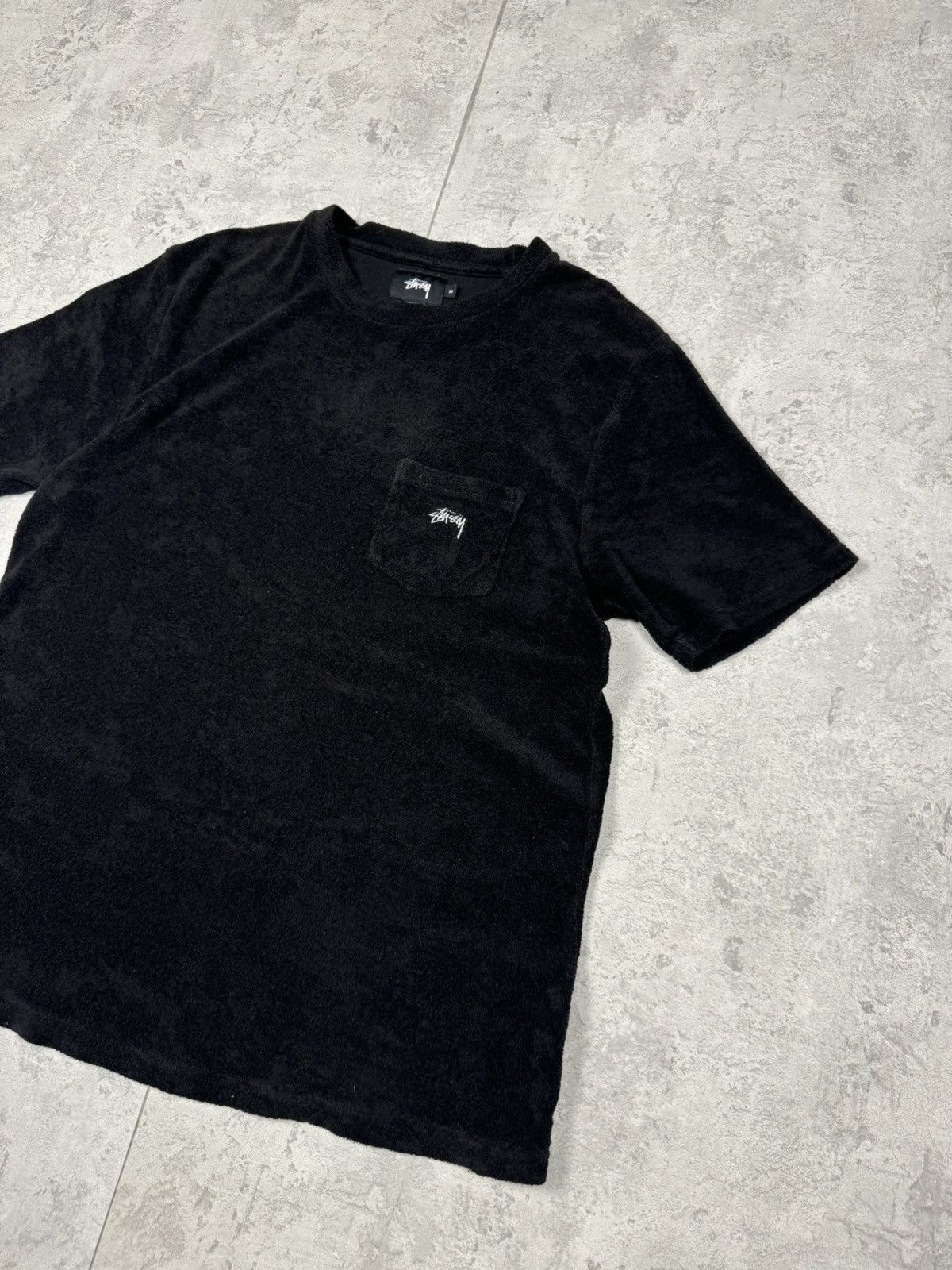 Stussy Stussy Velour T-Shirt Pocket Tee Size M Size US M / EU 48-50 / 2 - 3 Thumbnail