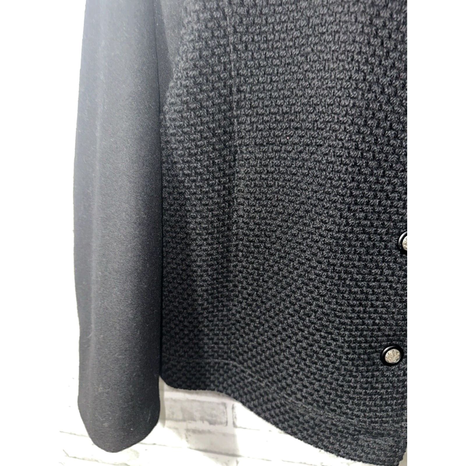 Pendleton PENDLETON 100% Wool Black Knit Coat Womens Regular Size 12 Basic Jacket Size XL / US 12-14 / IT 48-50 - 4 Thumbnail