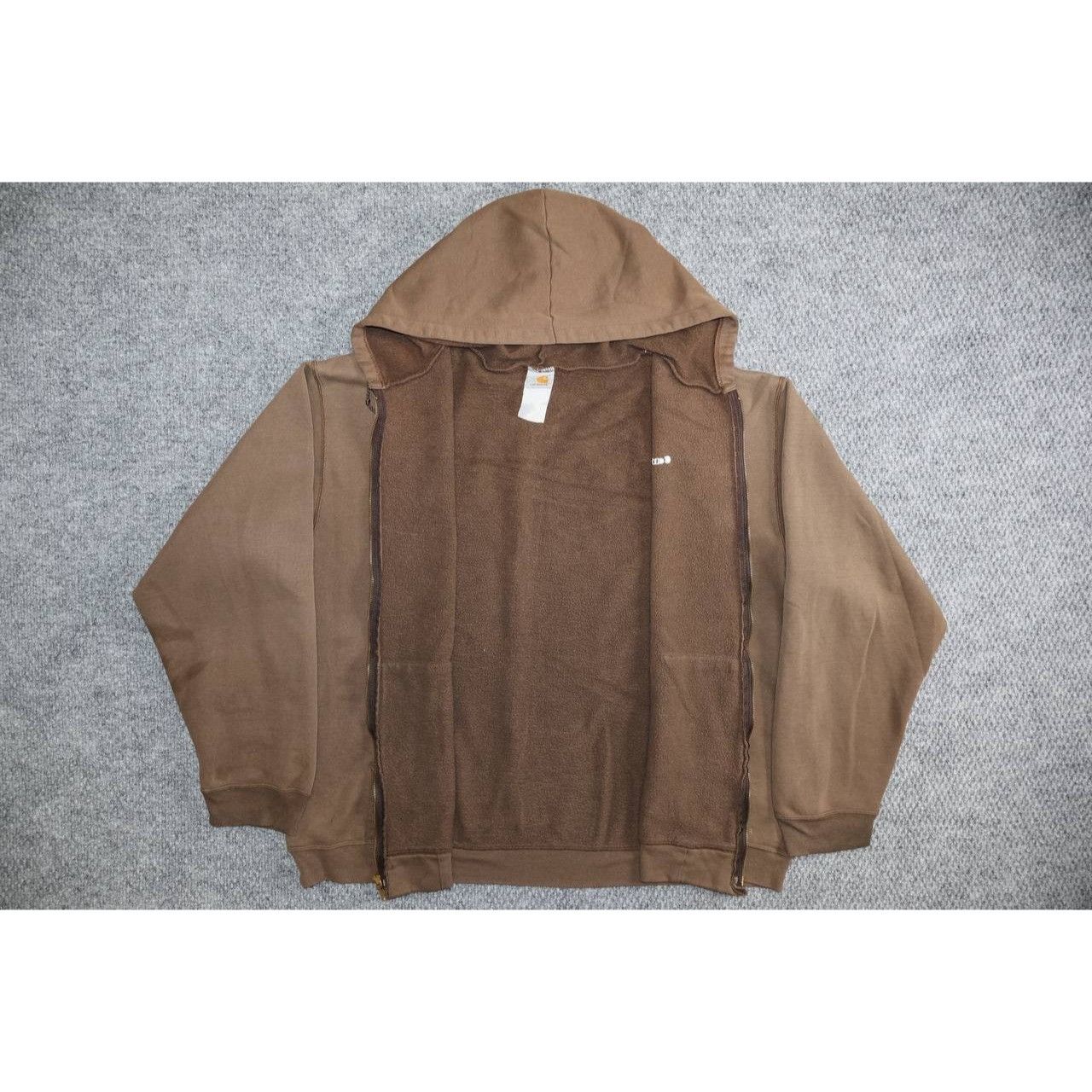 Carhartt Vtg Carhartt Full Zip Hoodie 2XL Work Logo Embroidered Scrip Size US XXL / EU 58 / 5 - 4 Thumbnail