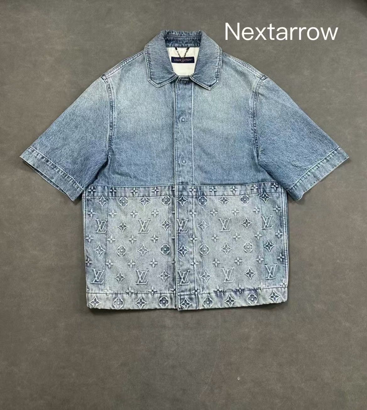 Vuitton Shirt Camicia Lv Uomo Louis Vuitton LV 23FW Denim Short