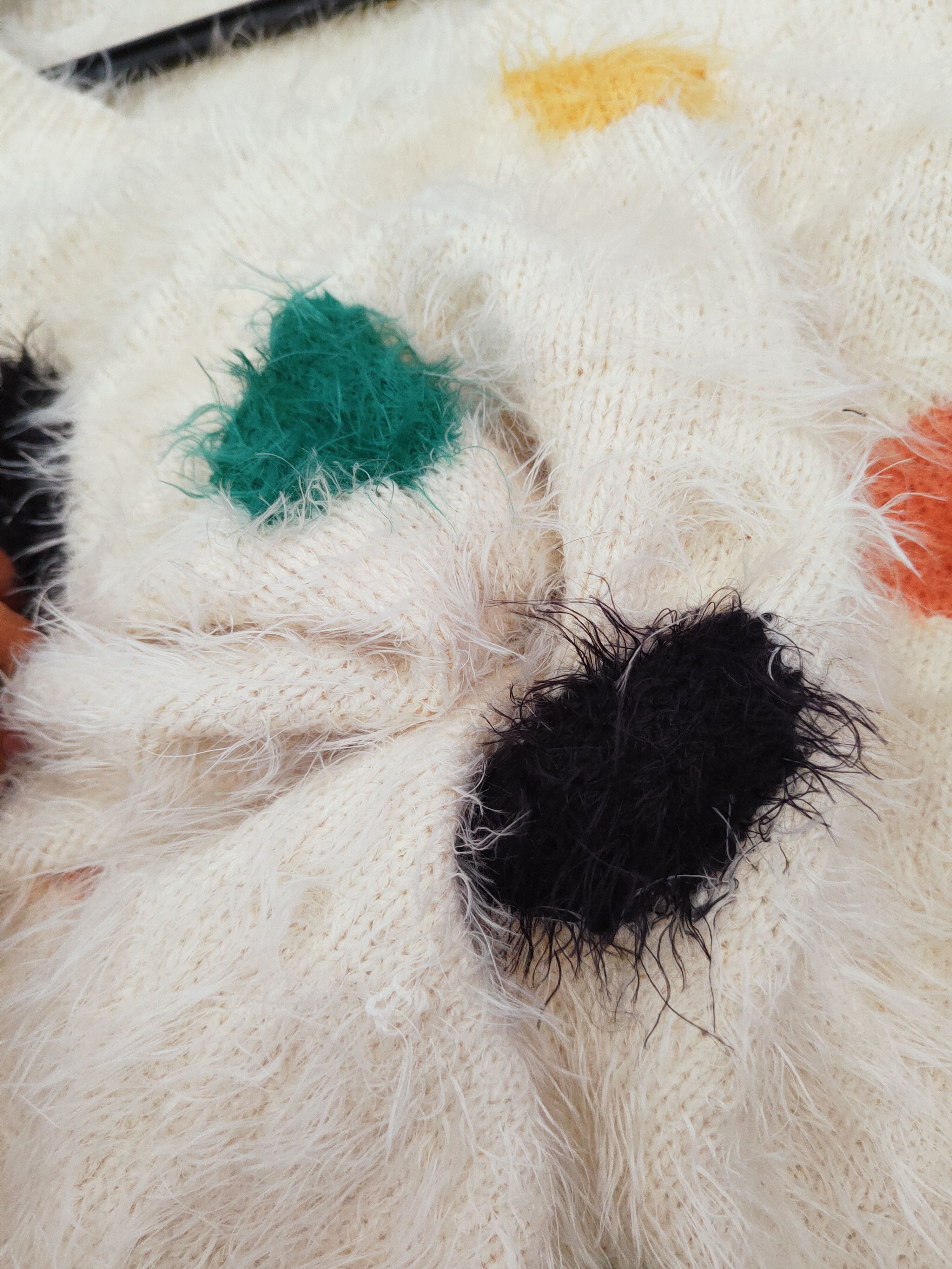 Japanese Brand × Vintage n Beige Shag Shaggy Fur Mohair Knitwear #W974 Size M / US 6-8 / IT 42-44 - 11 Thumbnail