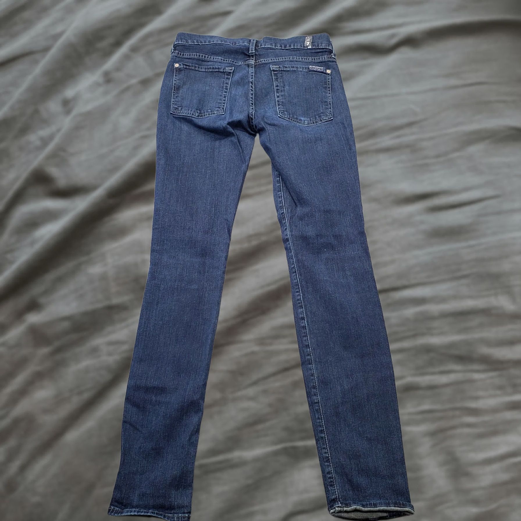 7 For All Mankind 7 For All Mankind The Skinny Jeans Womens 27 Blue Denim Single Stitch Streetwear Jeans Women 90s? Size 27" / US 4 / IT 40 - 1 Thumbnail