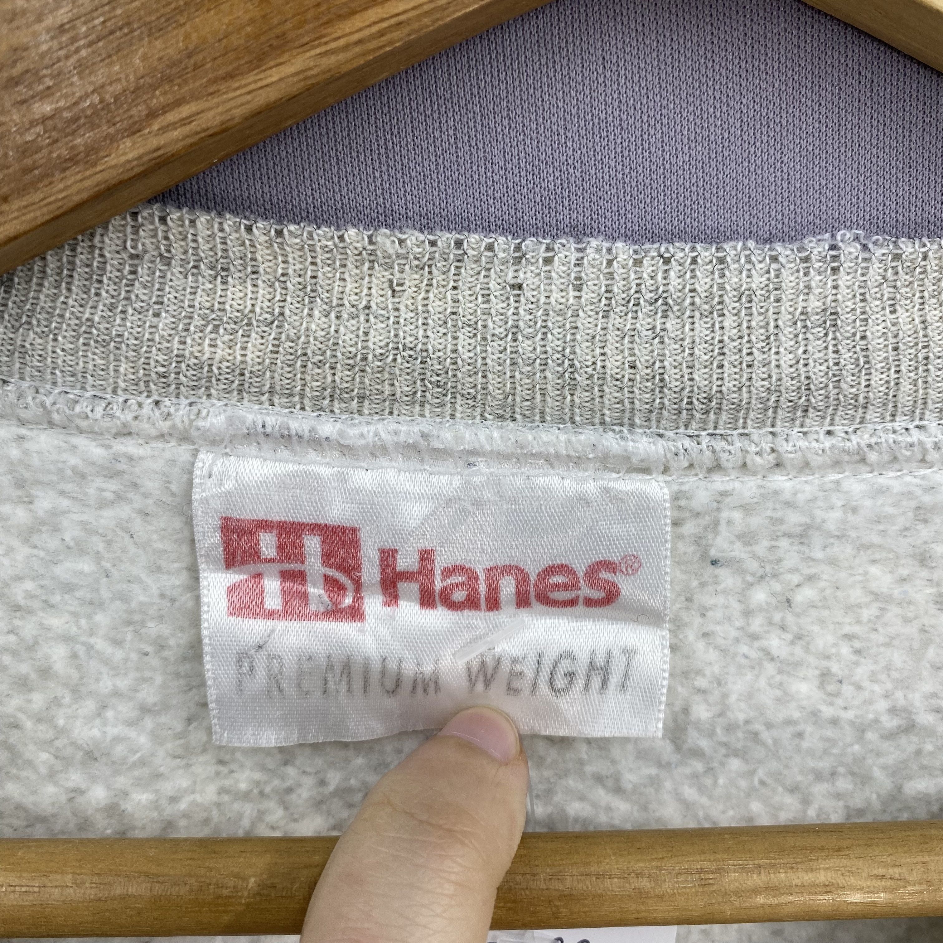 Hanes Vintage 90s Hanes Premium Weight Sweater Sweatshirt Jumper Size US L / EU 52-54 / 3 - 7 Thumbnail