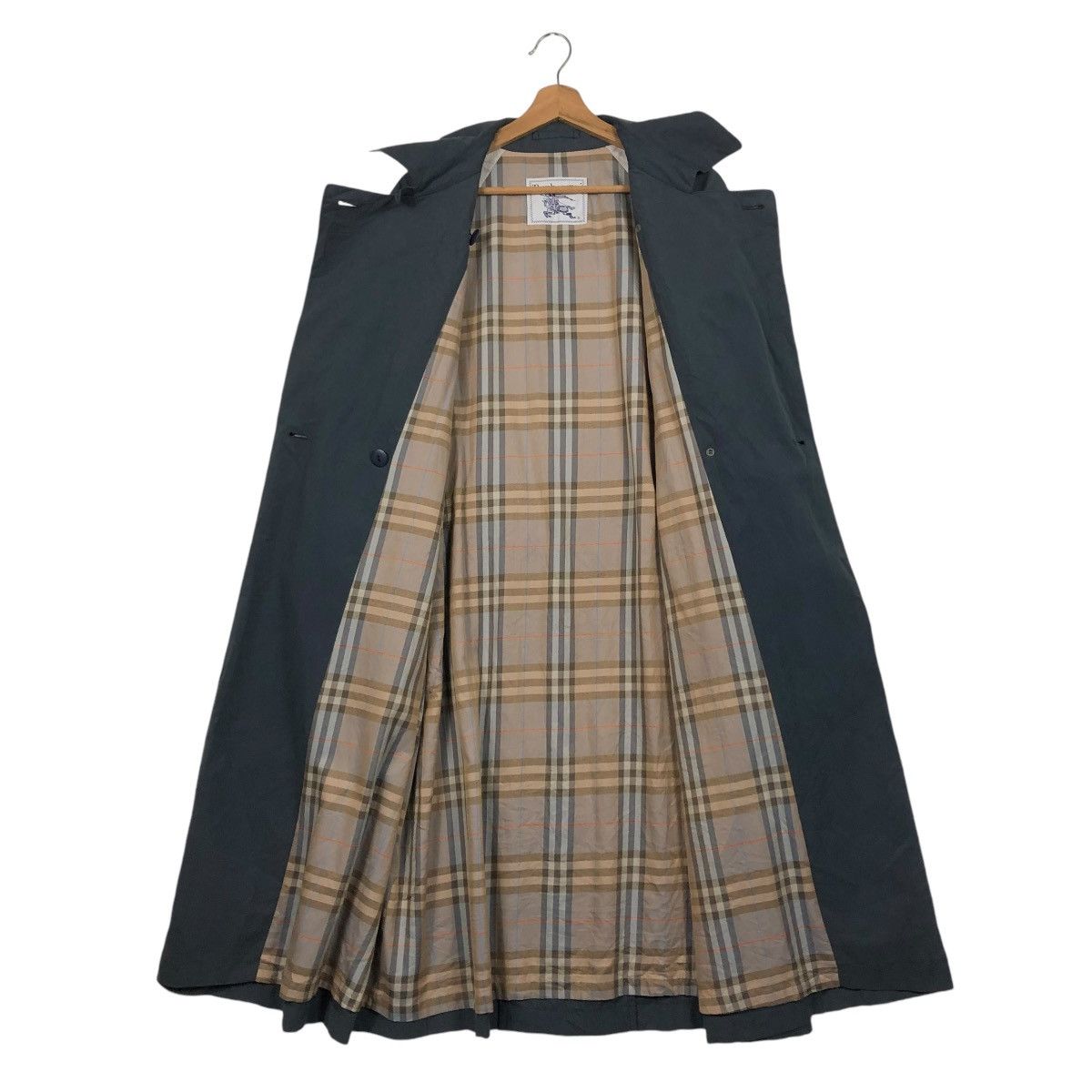 Burberry 🔥VINTAGE TRENCH COAT BURBERRYS NOVA CHECK LONG JACKET Size US M / EU 48-50 / 2 - 16 Thumbnail