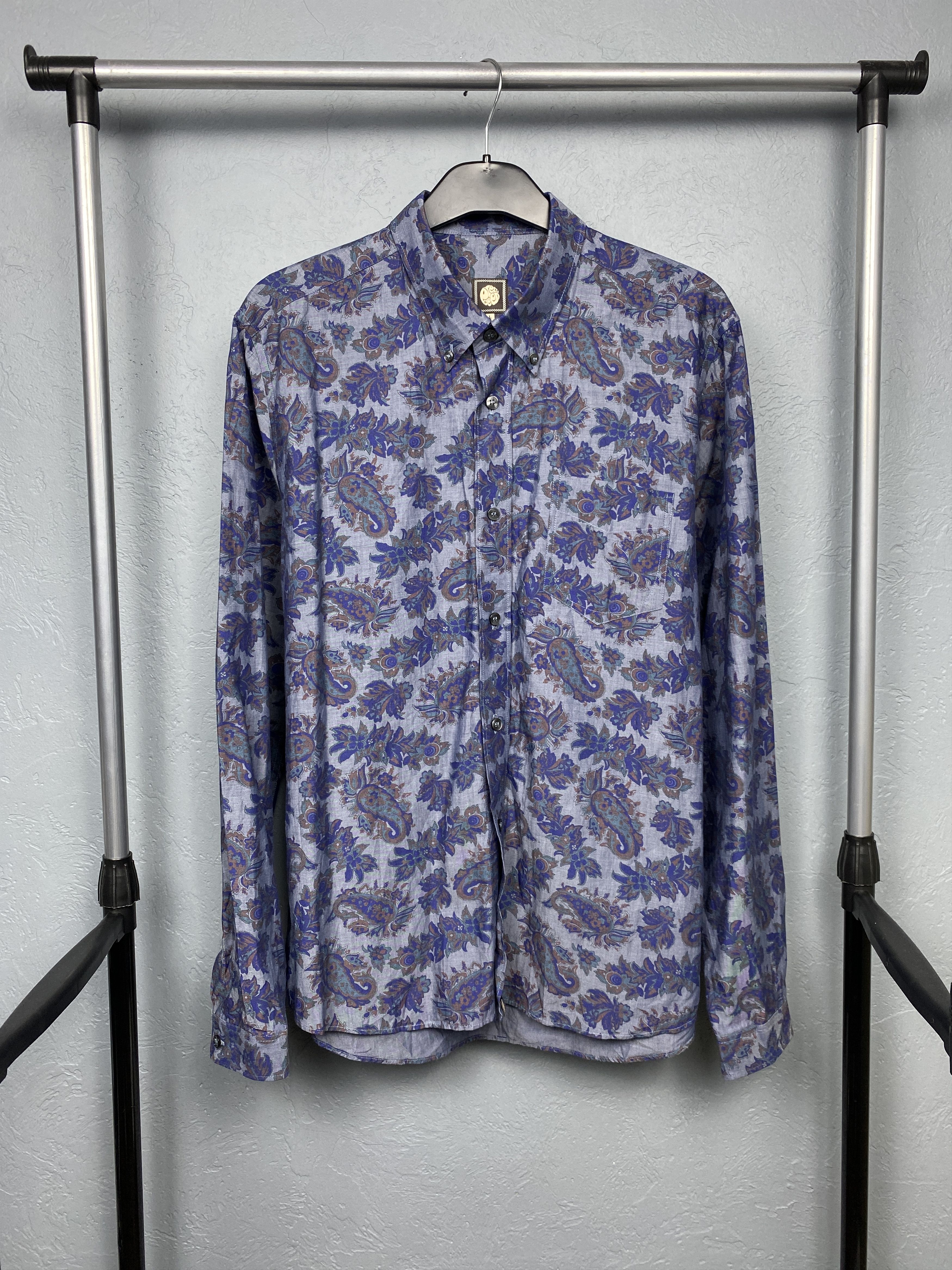 Pretty Green Pretty Green Mens Paisley Patterned Long Sleeve Shirt Size US L / EU 52-54 / 3 - 1 Thumbnail