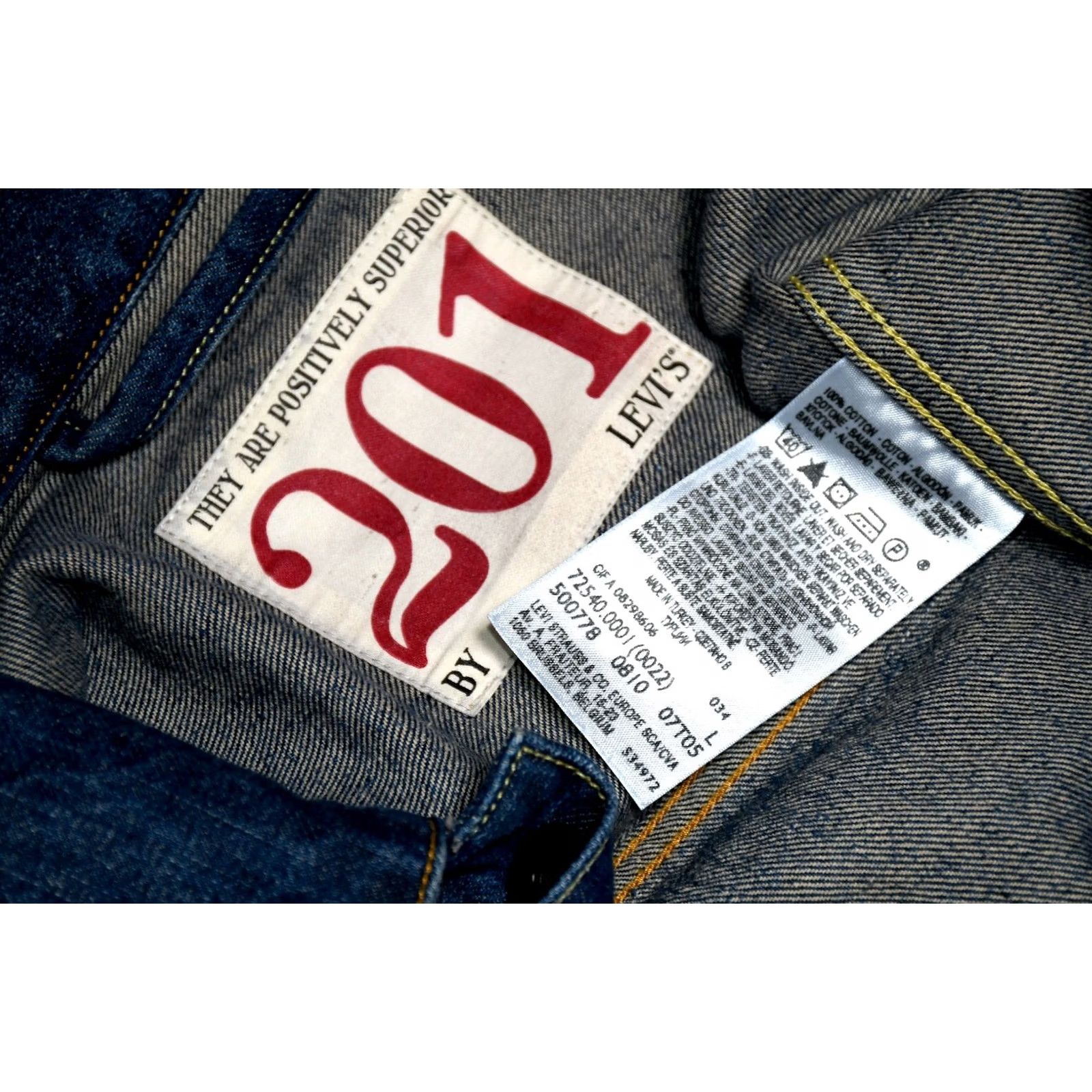Levi's Levi's 201 Type 1 Pleated Denim Jacket Men L Blue Denim Jacket Mens L Size US L / EU 52-54 / 3 - 7 Thumbnail