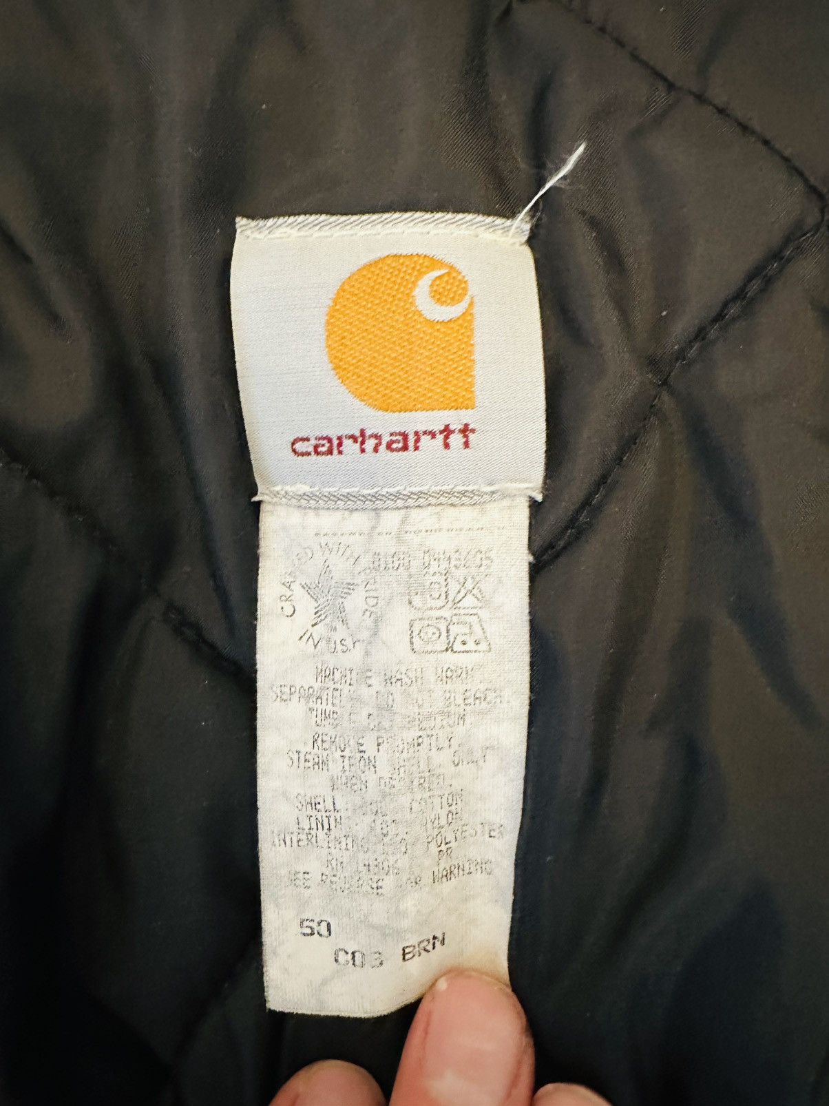 Carhartt Vtg CARHARTT C03 BRN Quilted Duck Canvas Chore Jacket USA-50 Size US XXL / EU 58 / 5 - 3 Thumbnail