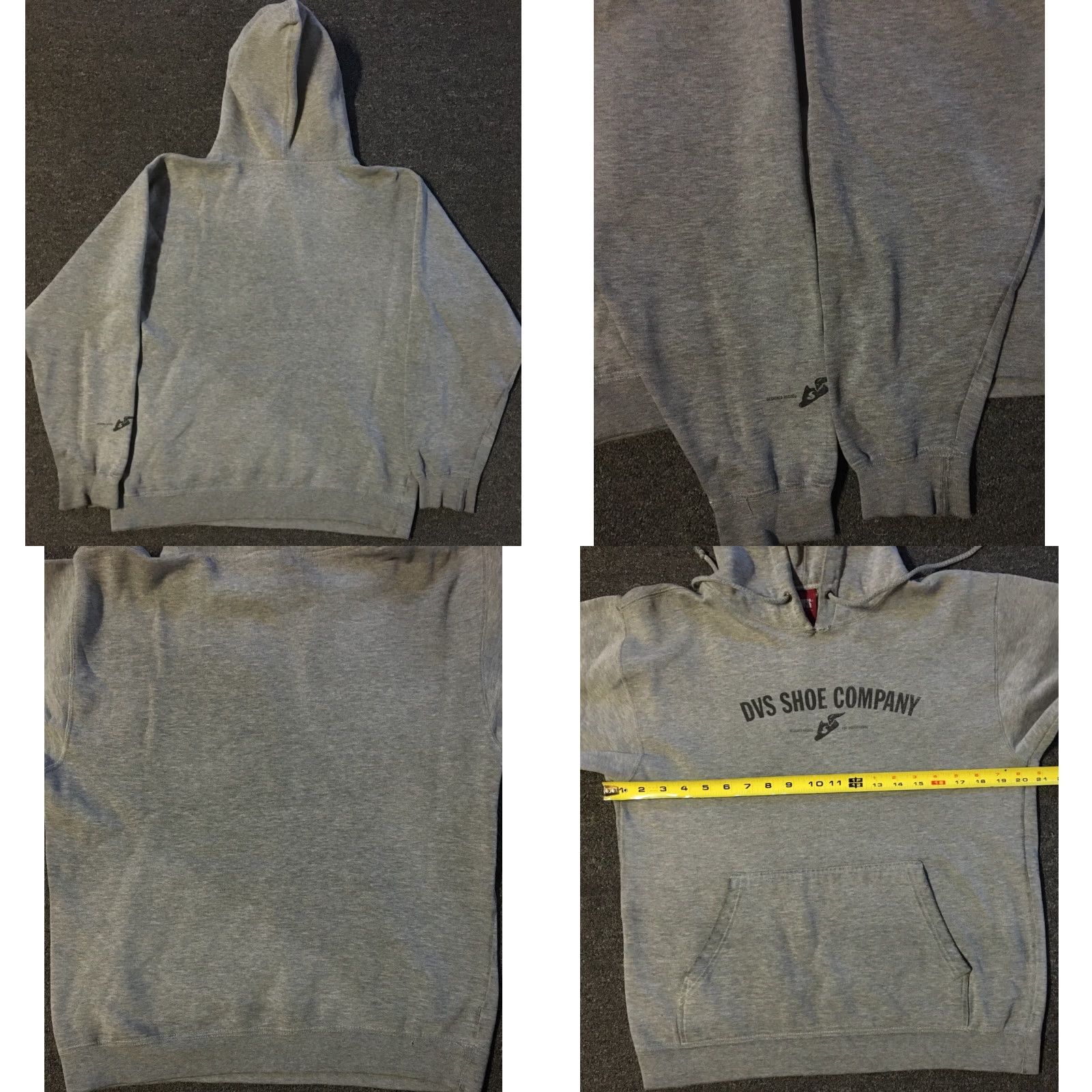 Spitfire VINTAGE DVS Shoes Faded Spellout Hoodie S Skate Matix DC Adio Es Surf 90s Y2K Grunge Shirt Mens S Gray Size US S / EU 44-46 / 1 - 8 Thumbnail