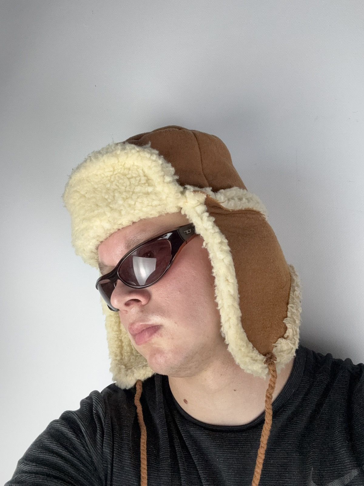 Vintage Y2K Retro 90s American Vintage Fuzzy Hat Trapper hat Italy Size ONE SIZE - 10 Thumbnail