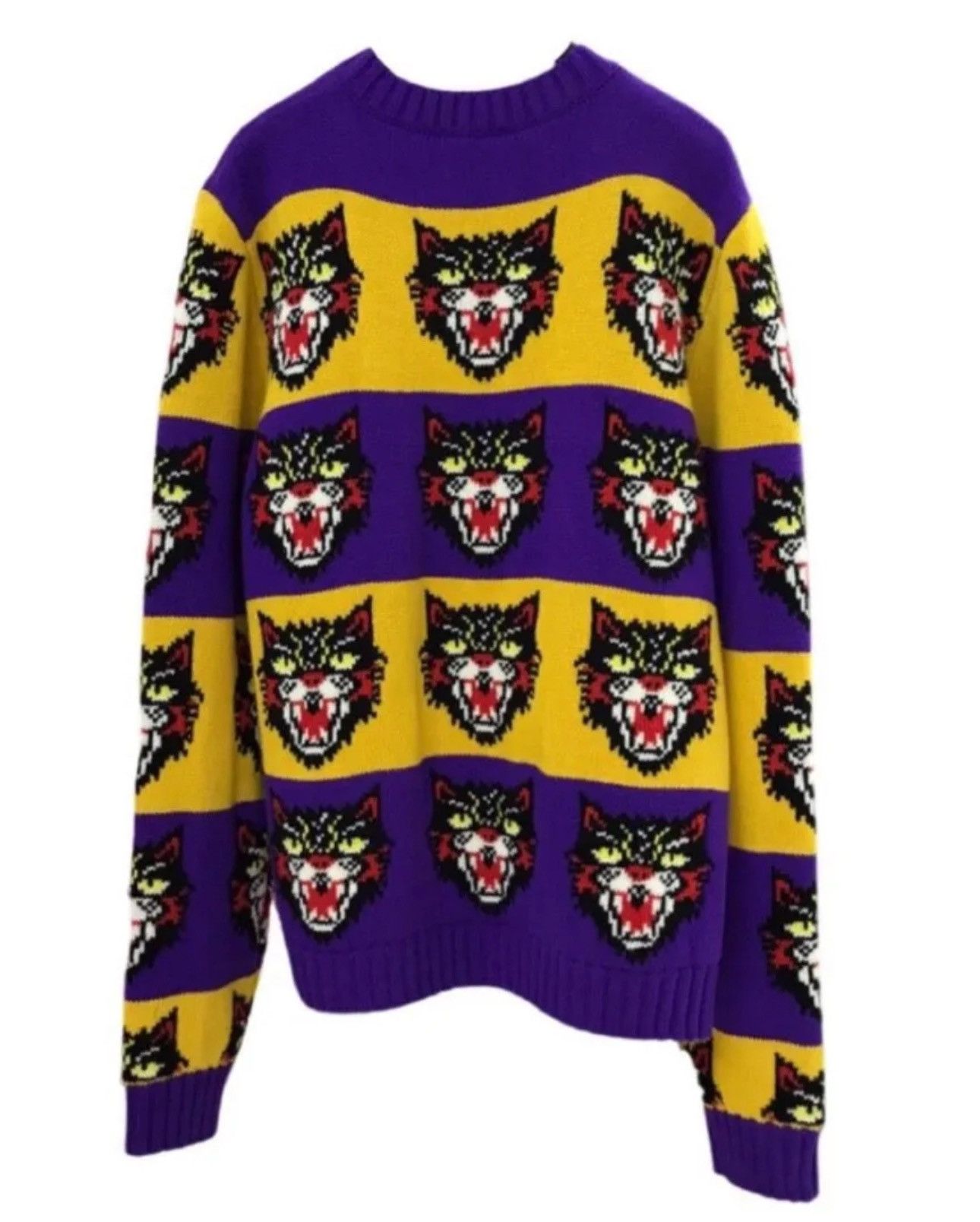 Gucci Gucci Angry Cat Pullover Size US L / EU 52-54 / 3 - 2 Thumbnail