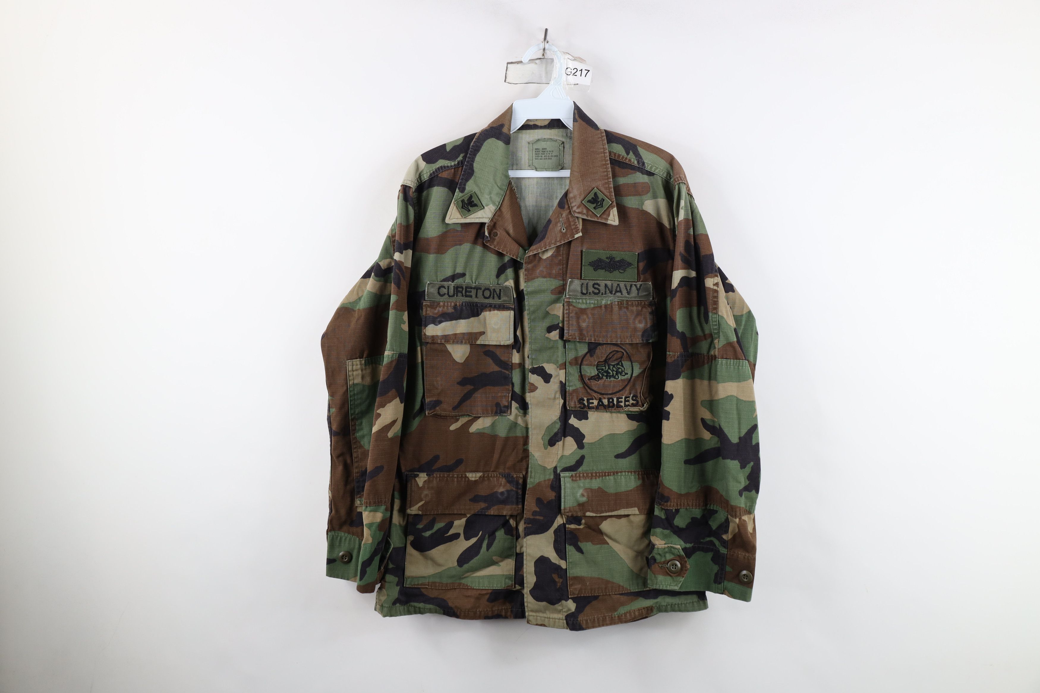 Vintage Vintage 90s Hot Weather Camouflage Field Combat Jacket USA Size US S / EU 44-46 / 1 - 1 Thumbnail