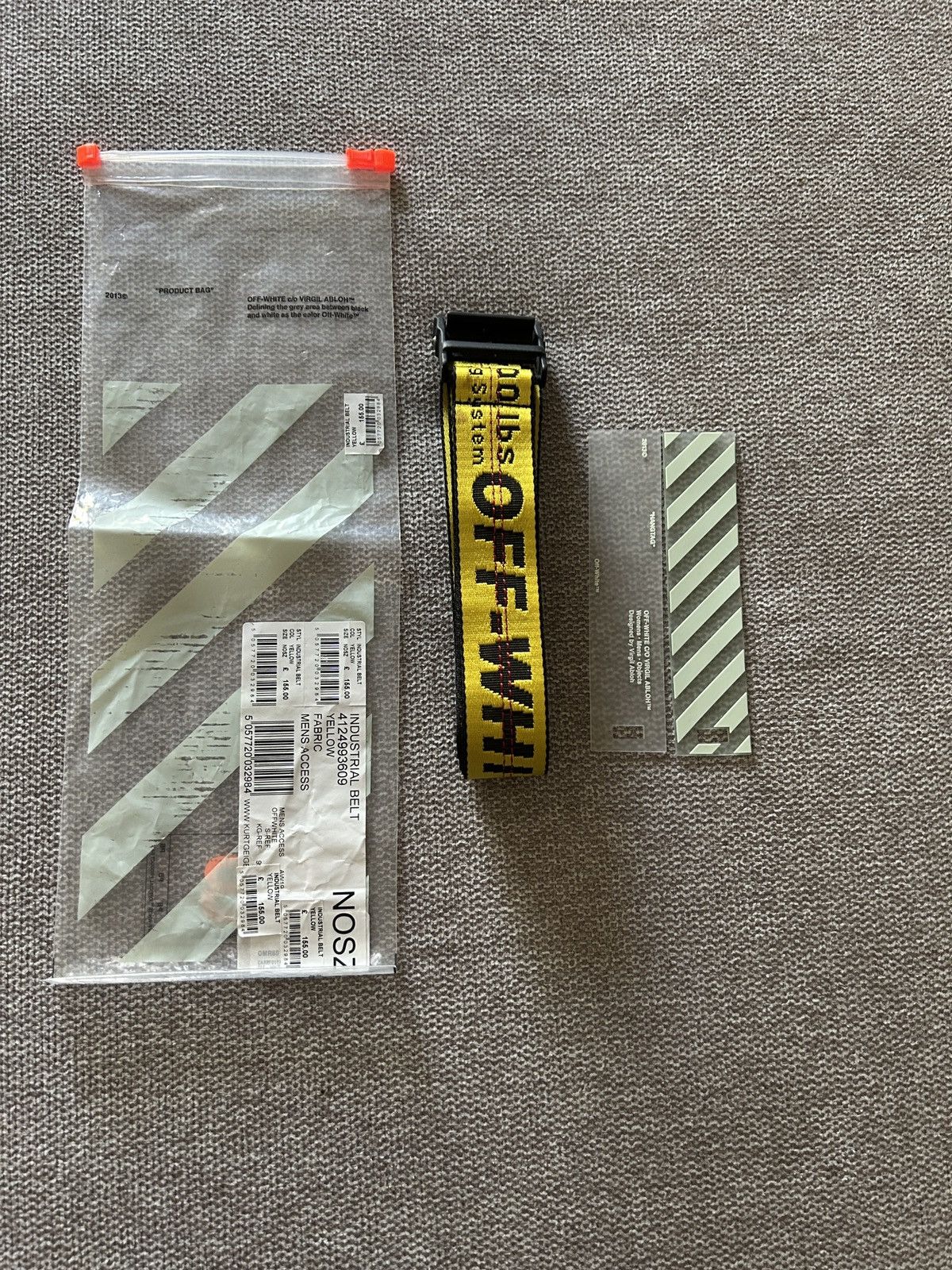 Off-White Off-white Industrial Belt Yellow-Black Size ONE SIZE - 1 Thumbnail