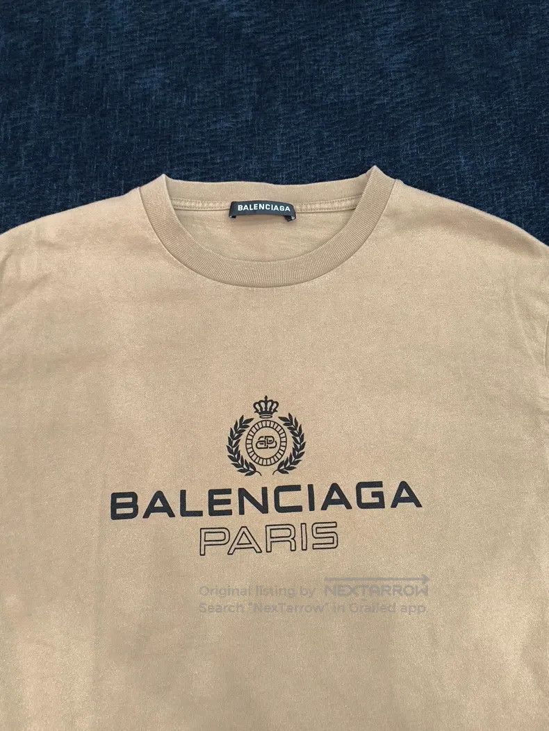 Balenciaga Balenciaga Wheat ear crown letter print short-sleeve T-shi Size XS / US 0-2 / IT 36-38 - 3 Thumbnail