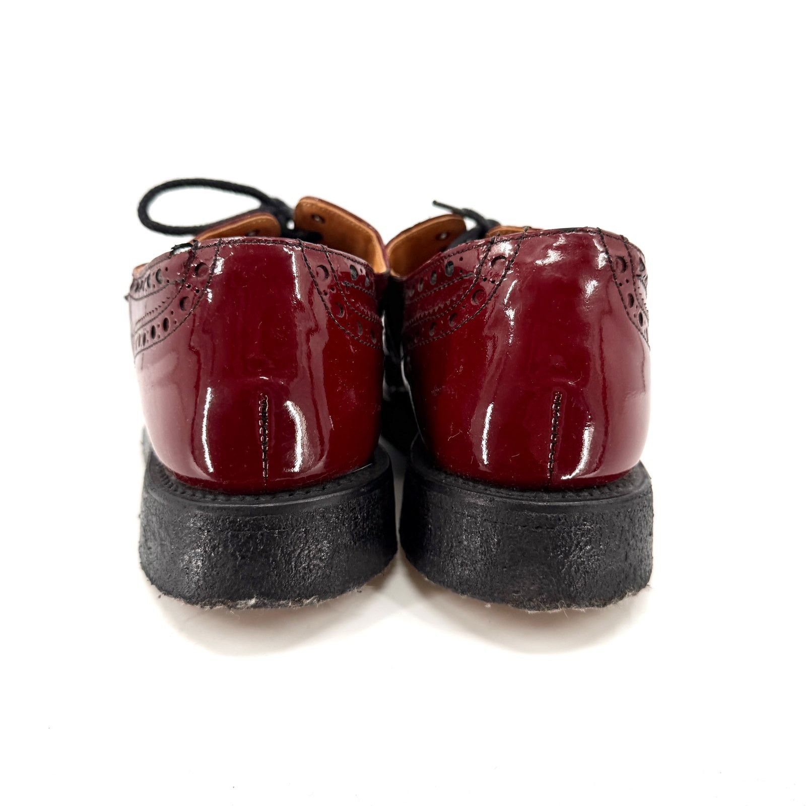 Vintage Nepco Footwear Red Patent Leather Wingtip Platform Brogues Size US 7 / EU 40 - 6 Thumbnail