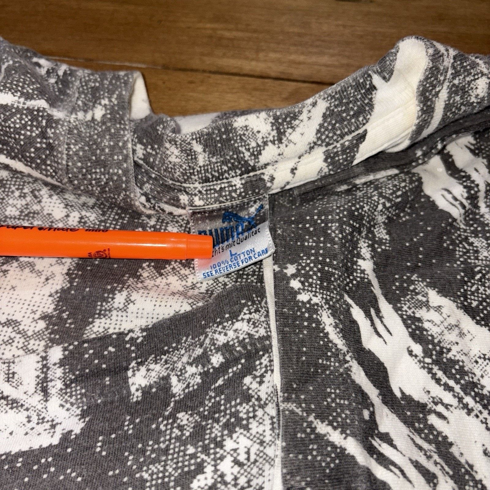 Puma × Vintage Vintage 90s PUMA Shirt All Over Print Save The Puma Big Cat Size US L / EU 52-54 / 3 - 4 Thumbnail