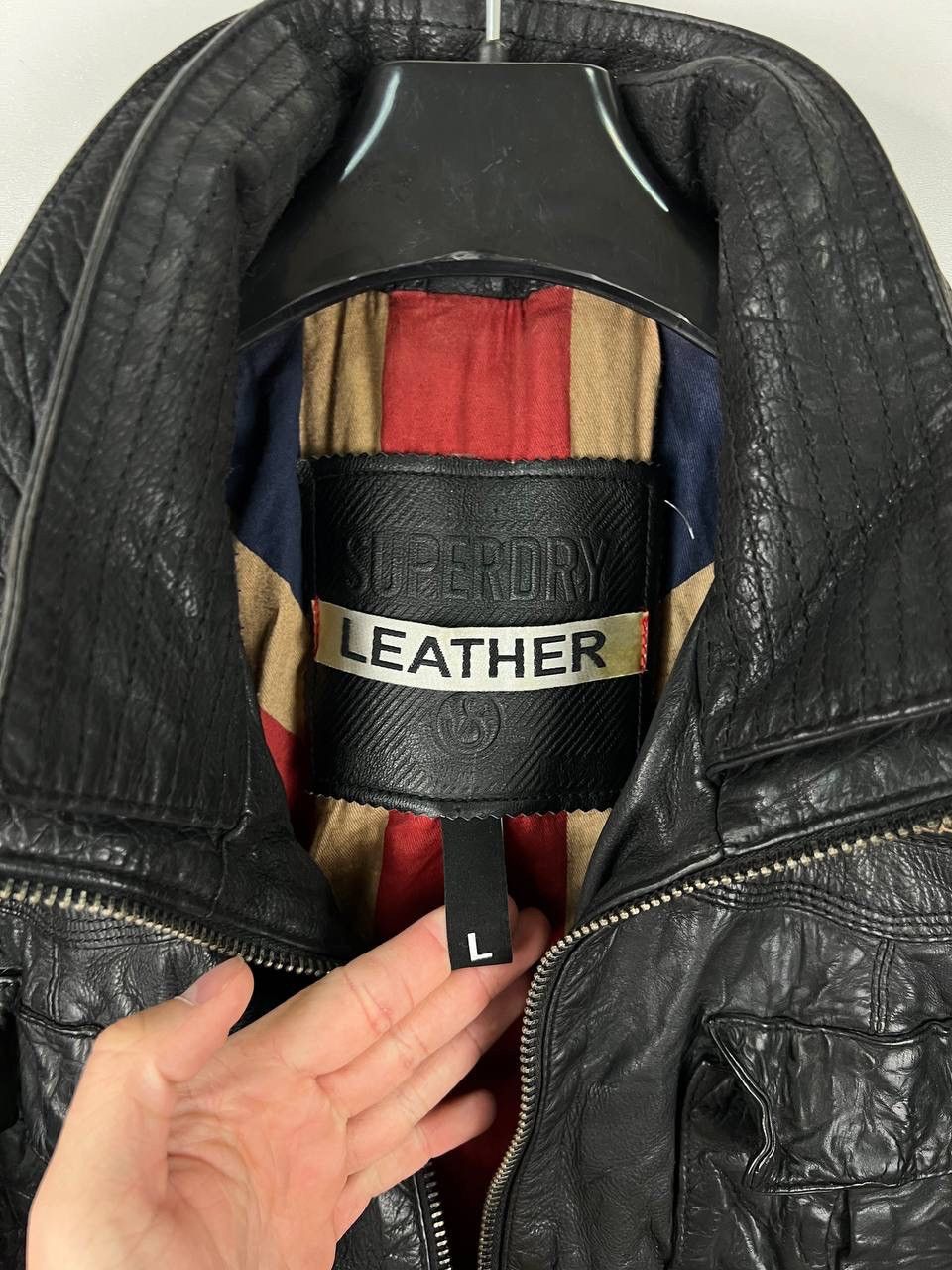 Superdry × Vintage SyperDry leather jacket woman size L Size L / US 10 / IT 46 - 4 Thumbnail