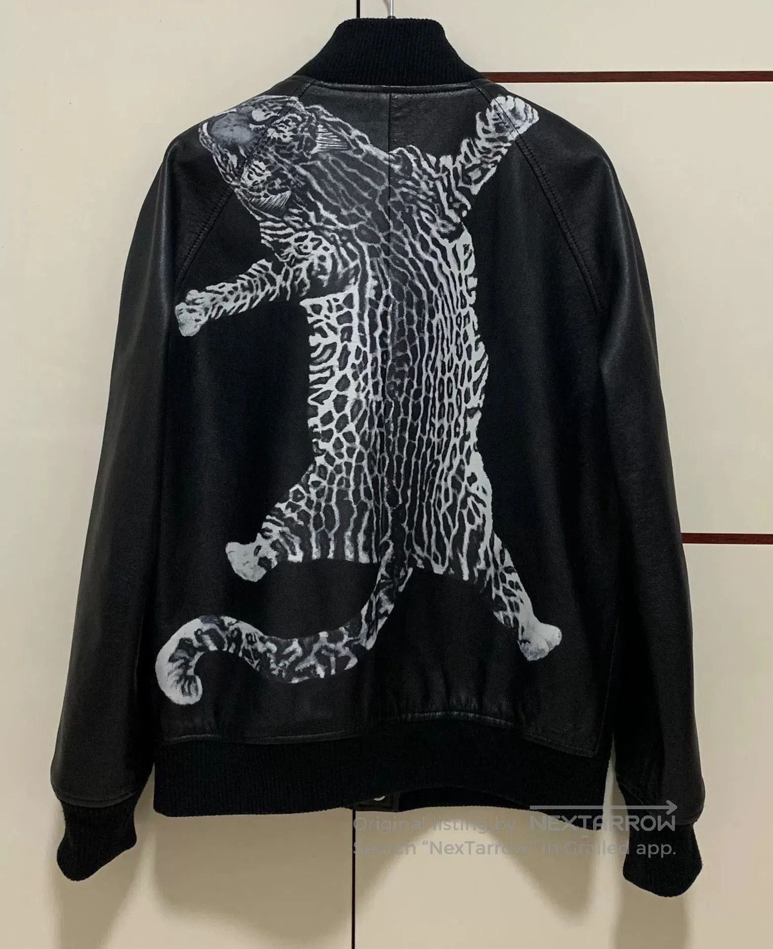 Saint Laurent Paris Saint Laurent Black Leather Leopard Jacket. Size US S / EU 44-46 / 1 - 1 Thumbnail