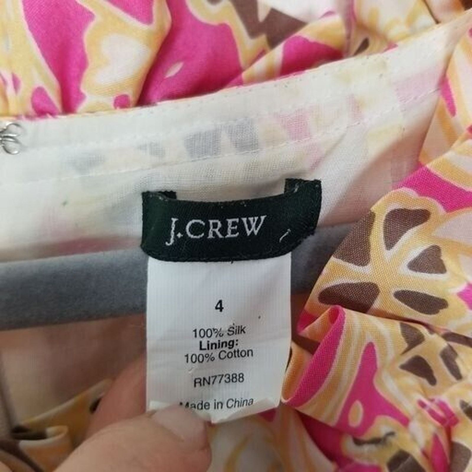 J.Crew J. Crew Womens Floral Silk Mini Dress 4 Ruffle Easter Prep Size S / US 4 / IT 40 - 6 Thumbnail
