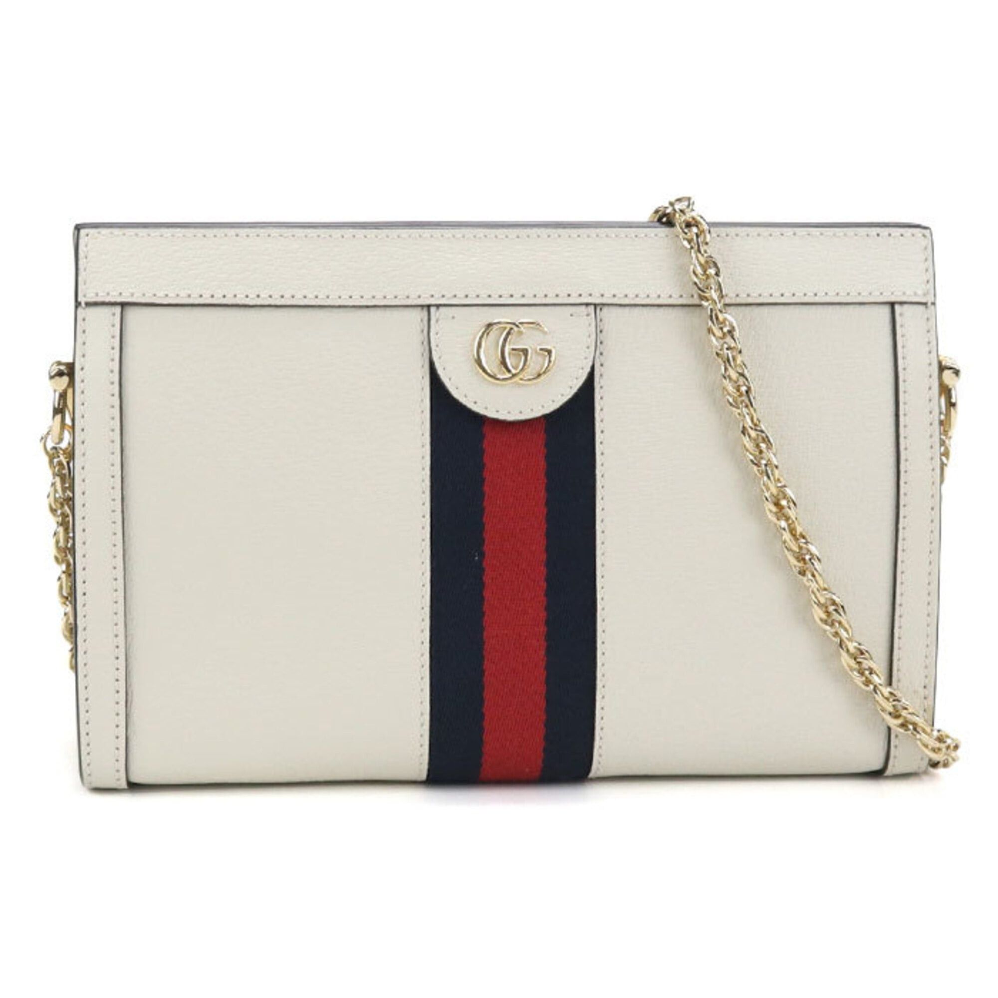 Gucci GUCCI Ophidia Chain Shoulder Bag (719883) - Women's, White Size ONE SIZE - 1 Thumbnail