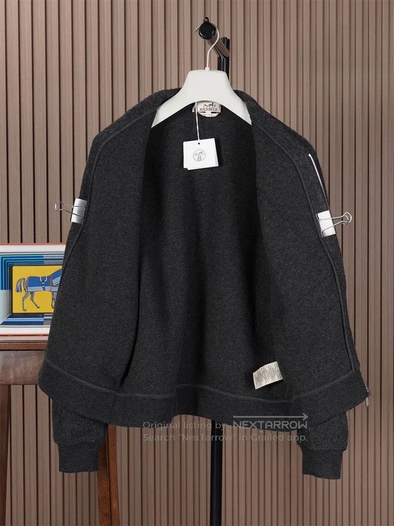 Hermes Hermes Thick Cashmere Hooded Jacket Size US L / EU 52-54 / 3 - 3 Thumbnail