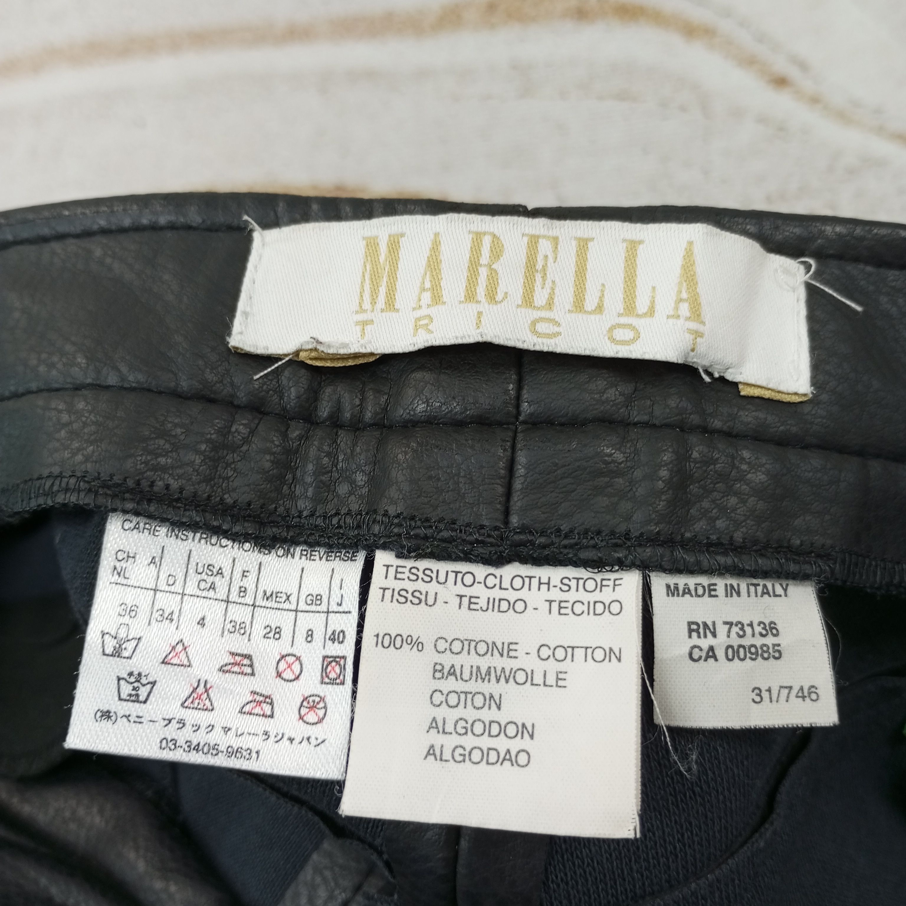 Marella Marella Tricot Leather Pants c235n38 Size 28" / US 6 / IT 42 - 12 Thumbnail