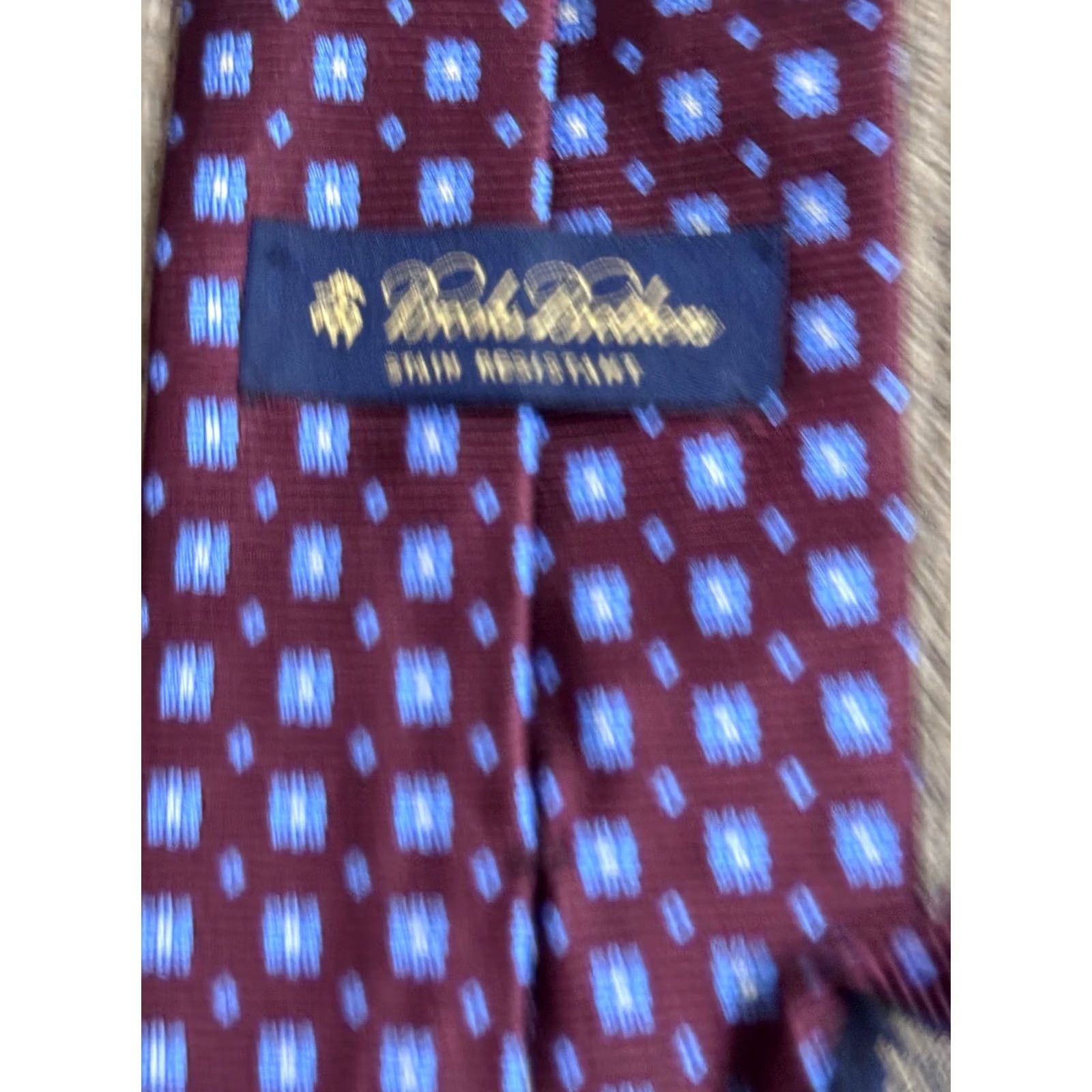 Brooks Brothers Brooks Brothers MINT Maroon Blue Mens Silk Necktie Tie Ascot - Mens Silk Neck Tie Brooks Brothers Size ONE SIZE - 4 Thumbnail