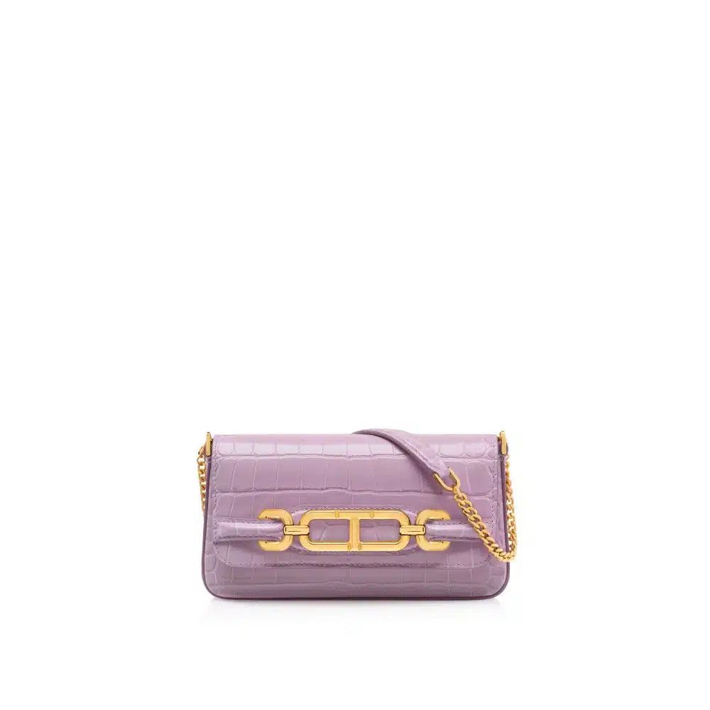 Tom Ford o1loc1c0425 L1836 Size: OS / Croco Embossed Small Chain Bag Size ONE SIZE - 1 Thumbnail