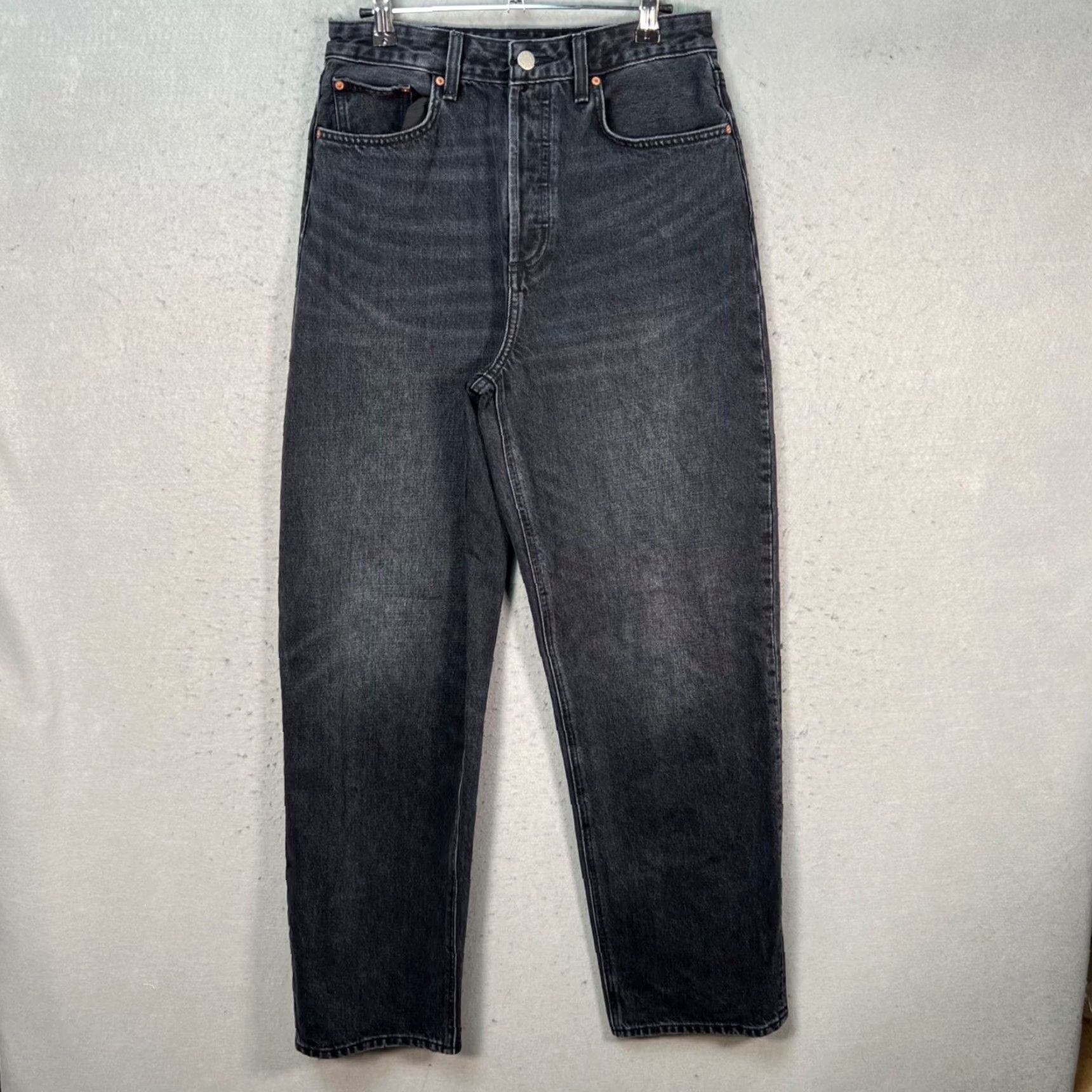 Vintage Denim Forum Jeans Womens Size 28 High Rise Curve 5-Pocket Straight Black Denim Cotton Size 28" / US 6 / IT 42 - 2 Thumbnail