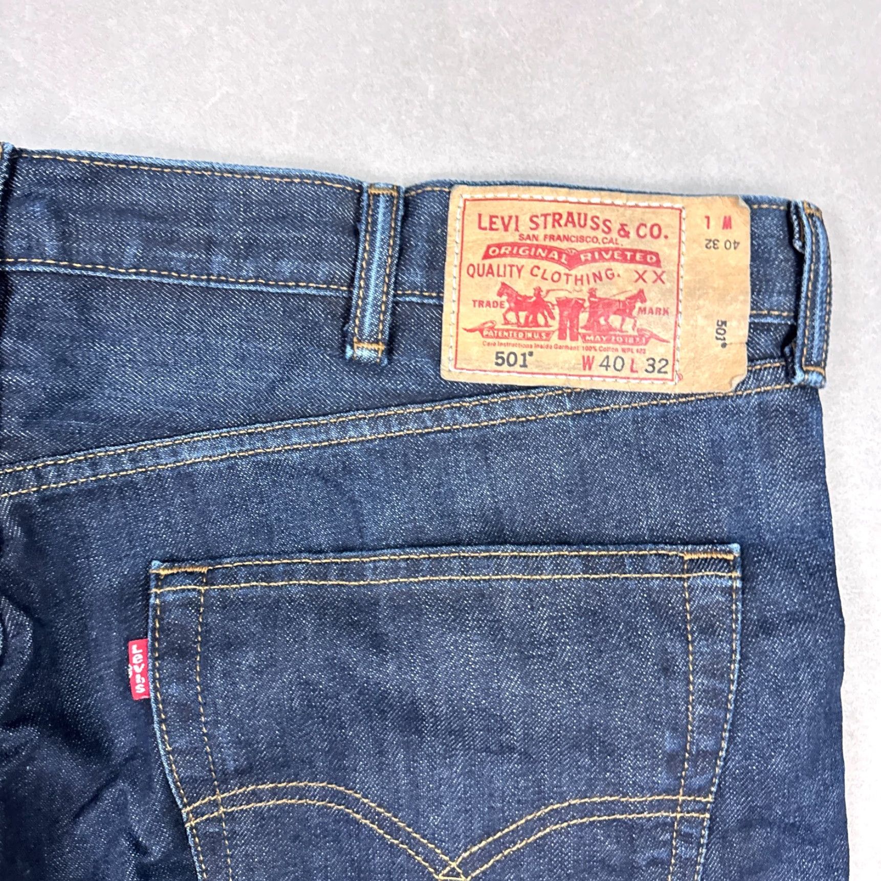 Levi's Levi's 501 Jeans Mens 40x32 Blue Button Fly Faded Denim Pants Raw Indigo Faded - 501 Series - Regular Size - Jeans Size US 40 / EU 56 - 6 Thumbnail