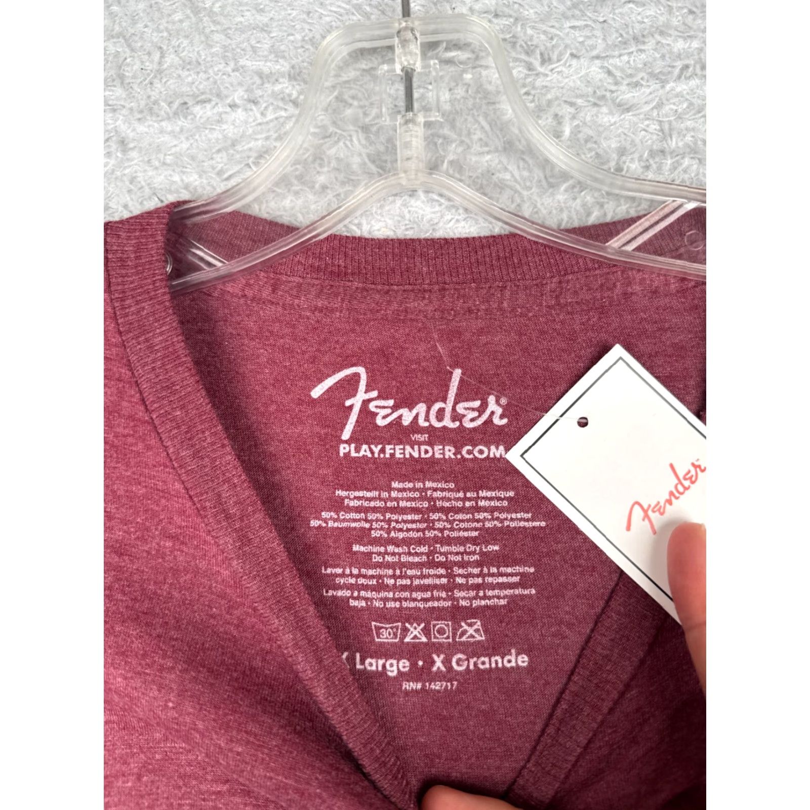 Fender Fender Shirt Men Small Burgundy Heather California Bear Guitar Short Sleeve NEW Size US S / EU 44-46 / 1 - 7 Thumbnail