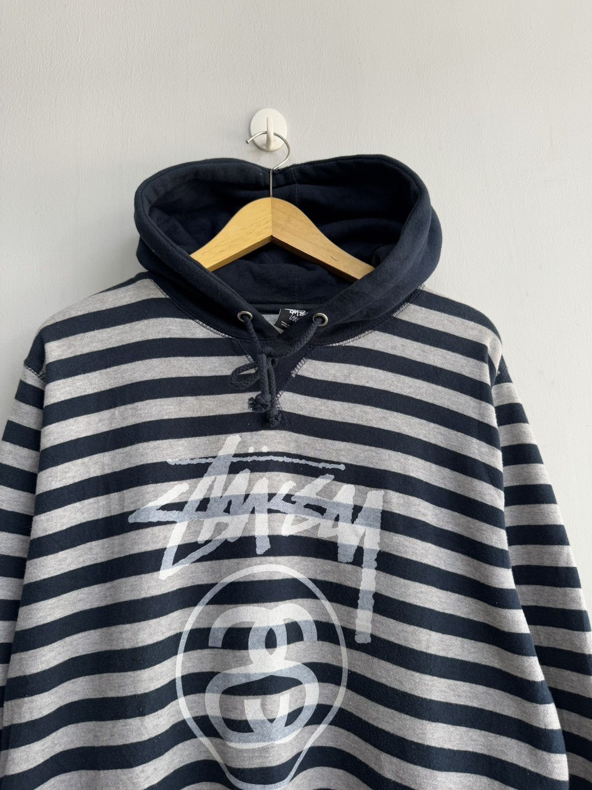 Stussy STUSSY STRIPE WITH WHITE LOGO HOODIE Size US L / EU 52-54 / 3 - 2 Thumbnail