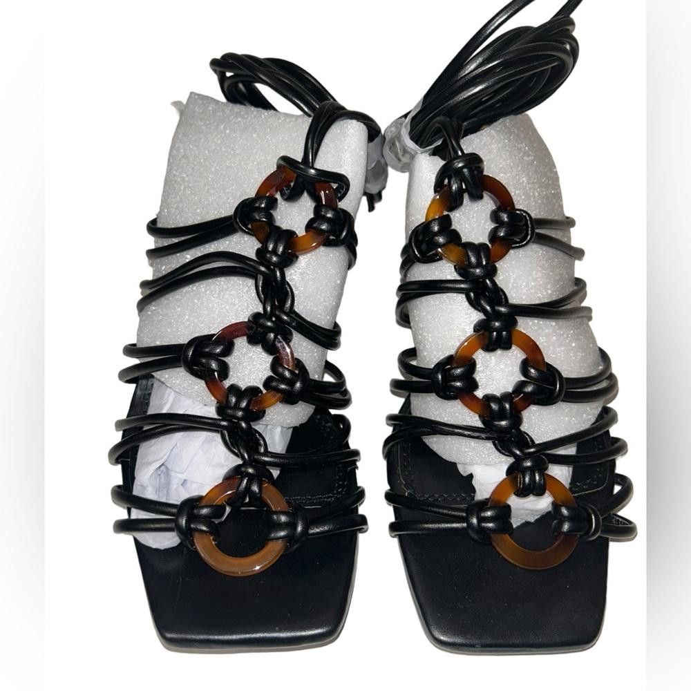 Lulus Lulus l NWT Finu Lace Up Heeled Sandals Size 6 Size US 6 / IT 36 - 2 Thumbnail
