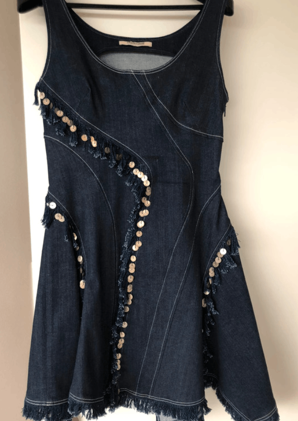 Roberto Cavalli Roberto Cavalli Jean Dress Graphic Long Denim 2000s EX0153 Size M / US 6-8 / IT 42-44 - 5 Thumbnail